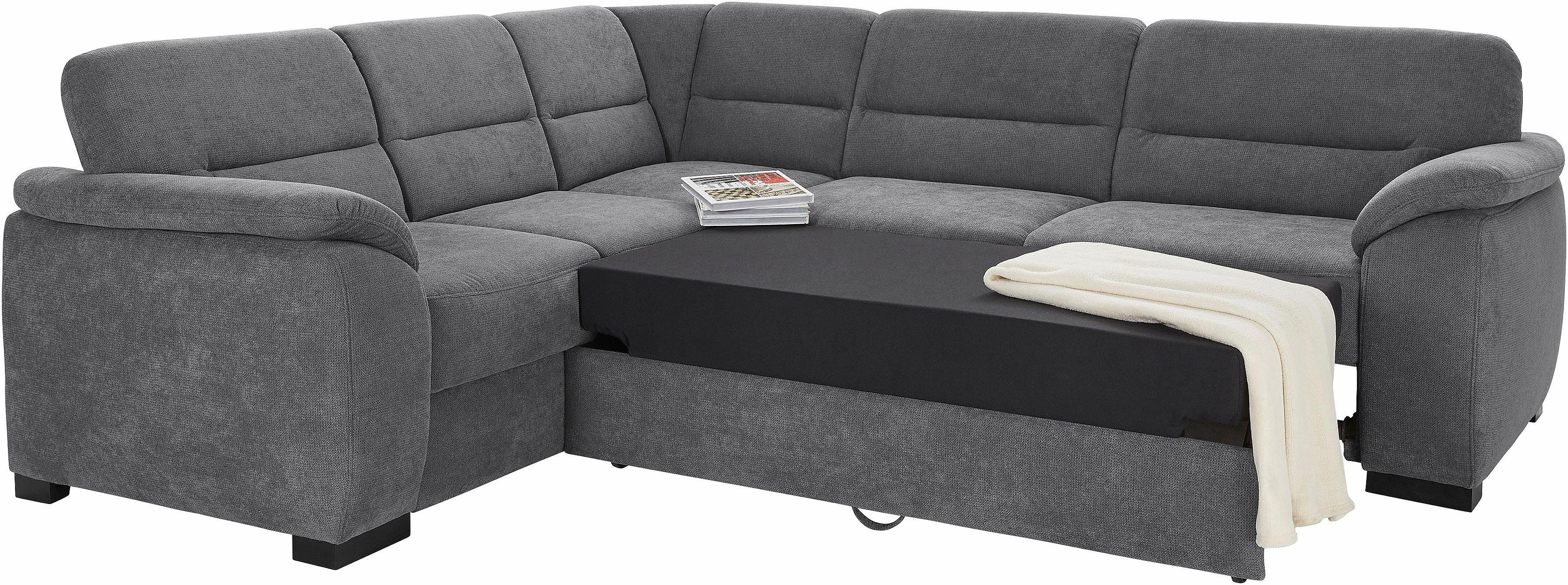 sit&more Hoekbank Montego L-vorm naar keuze met slaapfunctie en lade