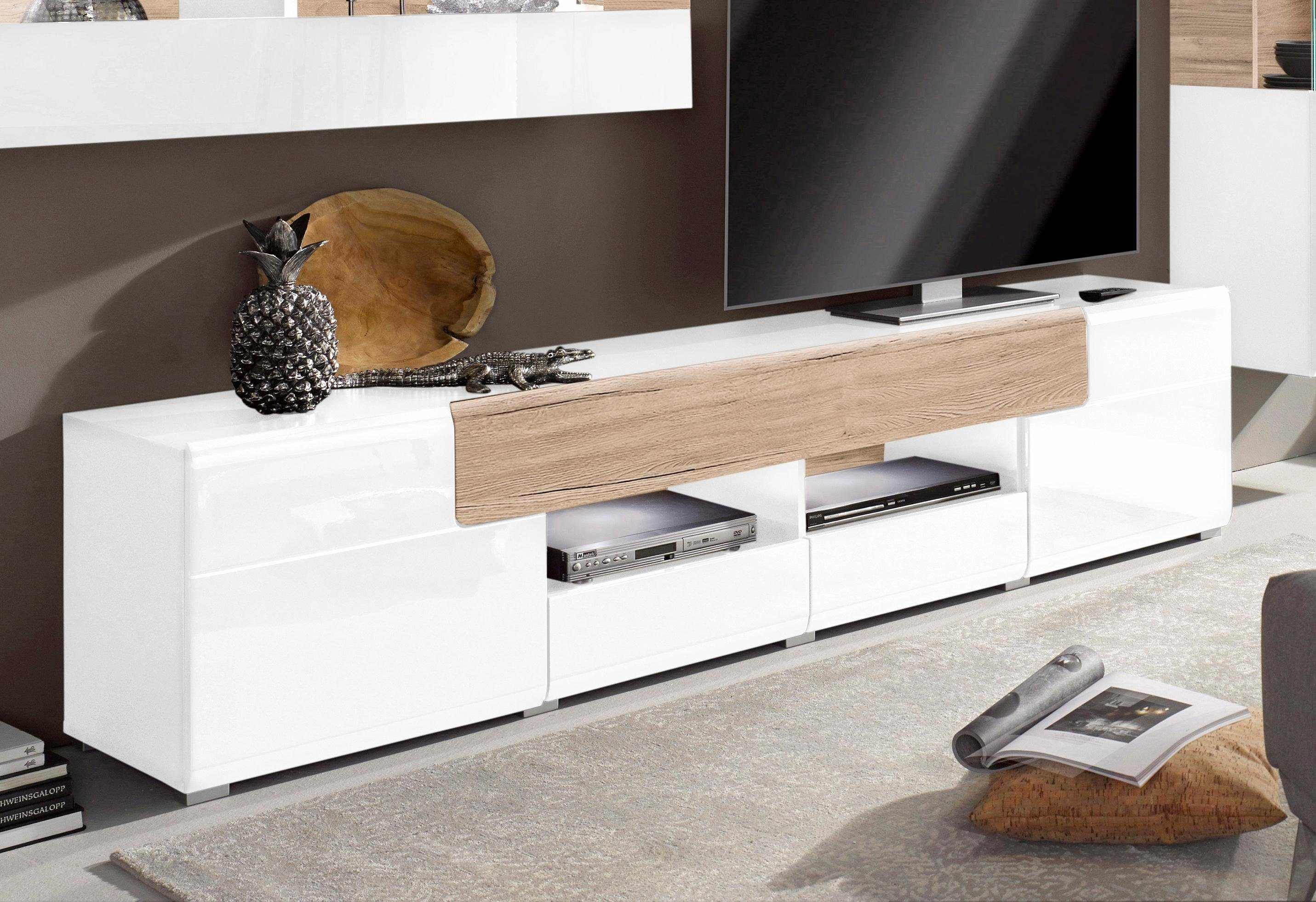 INOSIGN Tv-meubel Toledo, breedte 209 cm, modieuze TV-kast met decoratief freeswerk