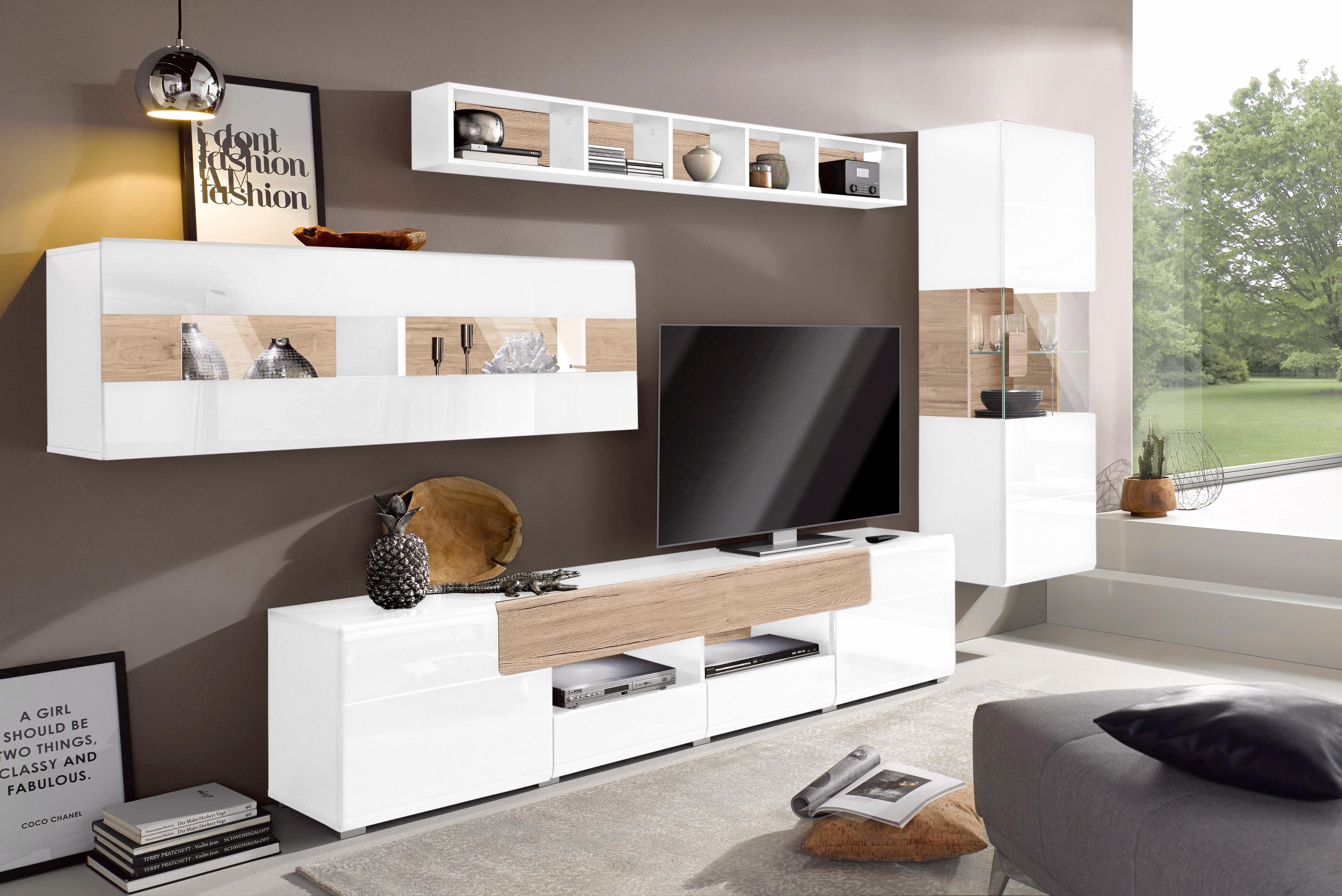 INOSIGN Tv-meubel Toledo, breedte 209 cm, modieuze TV-kast met decoratief freeswerk