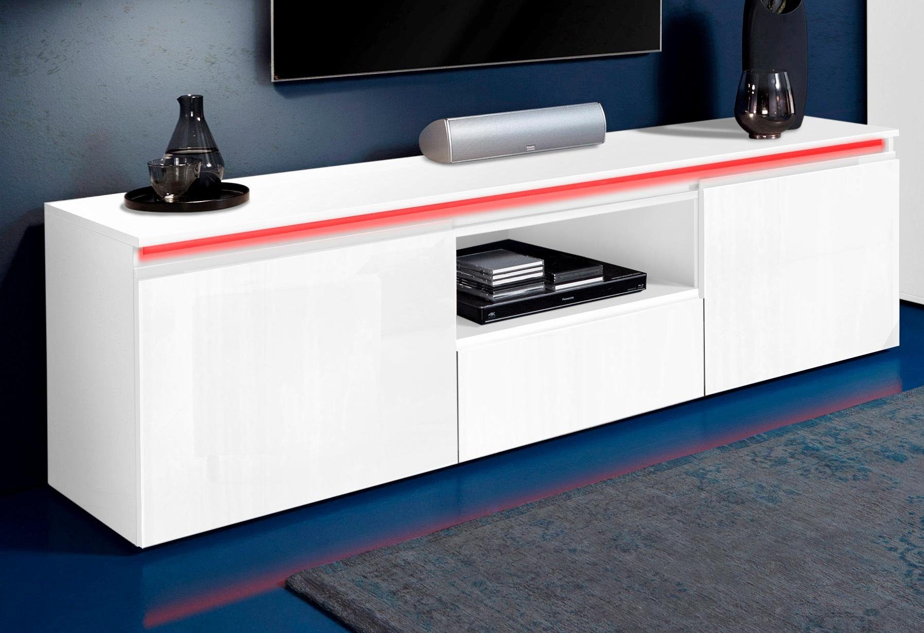 Tecnos Tv-meubel Magic Breedte 180 cm, verlichting vind je bij | OTTO