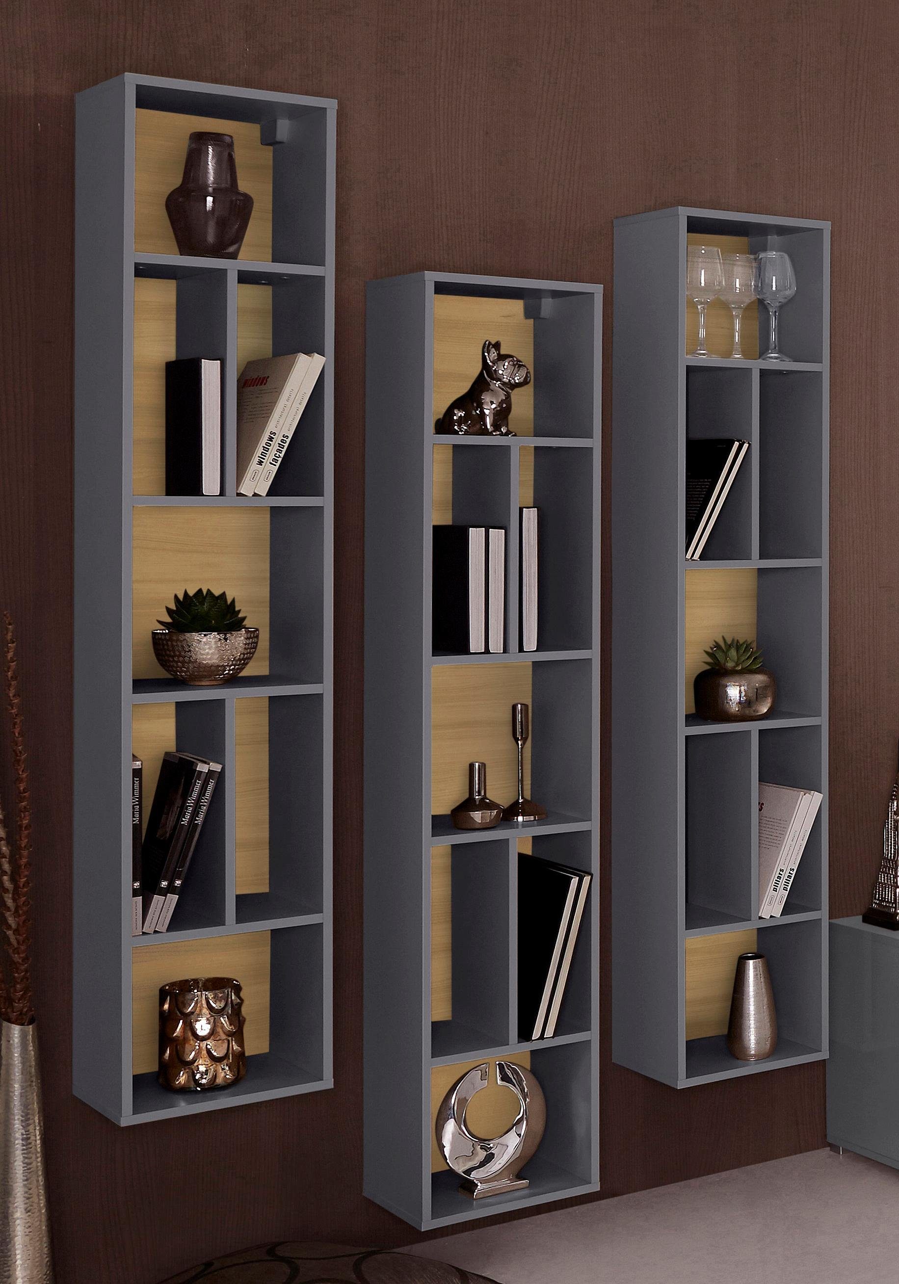 INOSIGN Wandplank Toledo, hoogte 159 cm stijlvolle boekenkast, veel bergruimte
