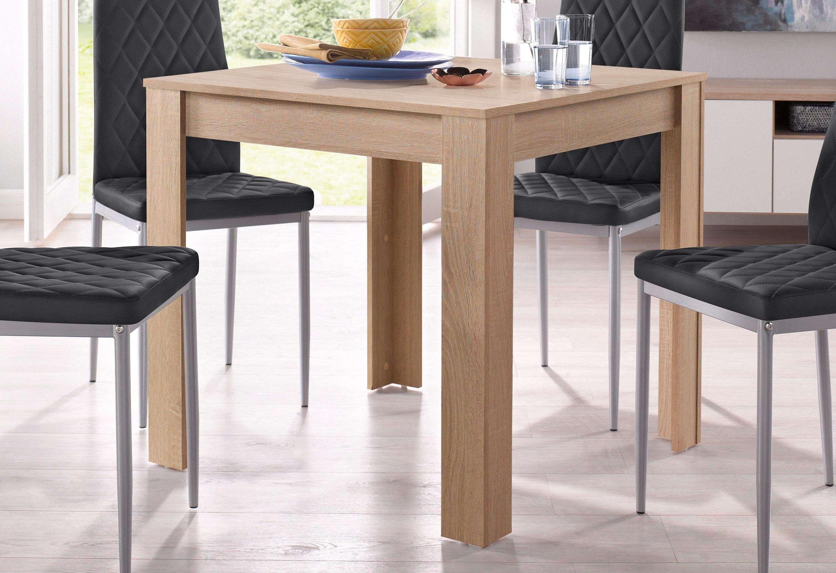 INOSIGN Eettafel Meigh, TOPSELLER! van houtmateriaal, breedte 80 cm eettafels bruin