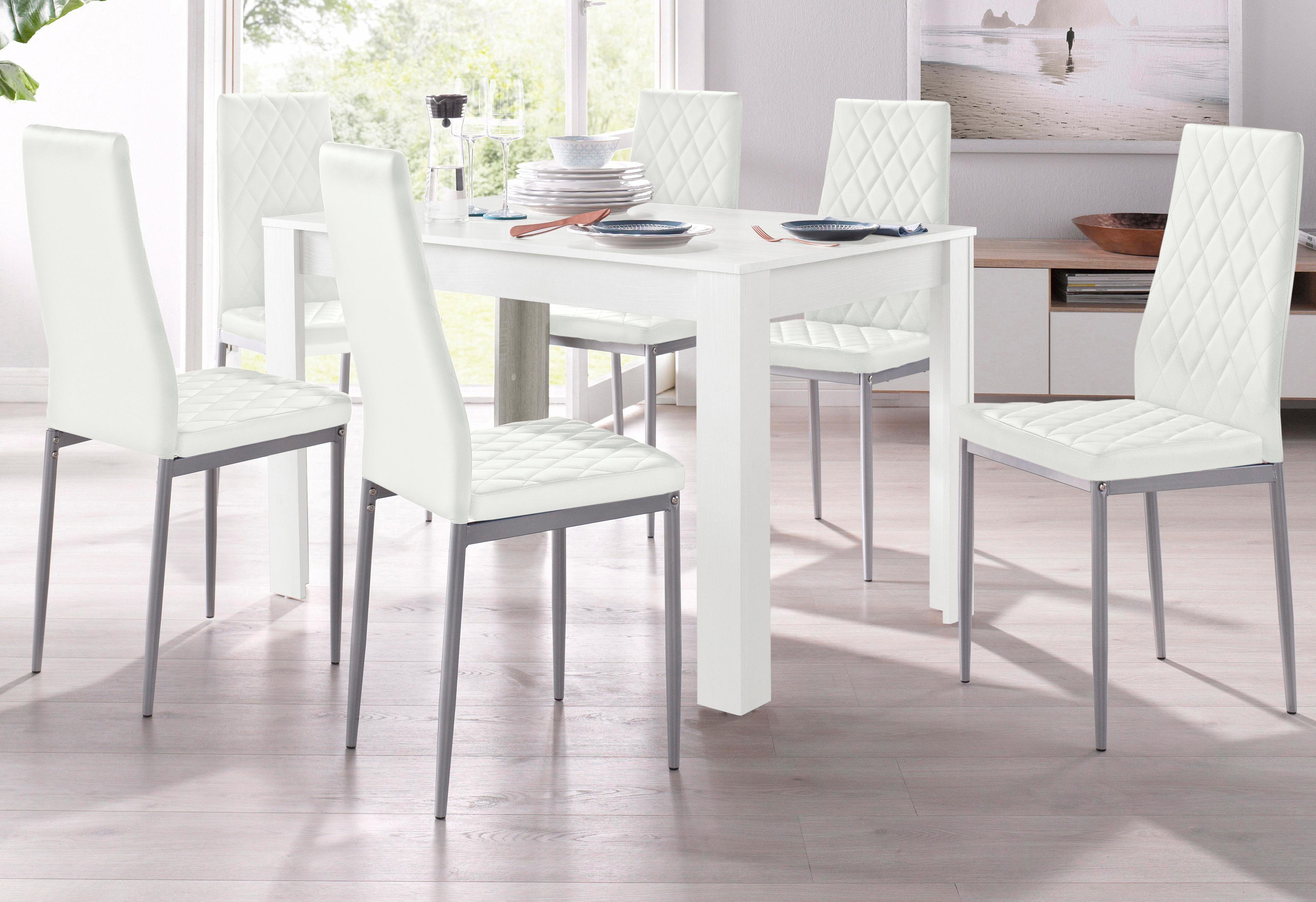 my home Eethoek Lynn + Brooke met tafel in wit, breedte 120 cm (set, 5-delig)