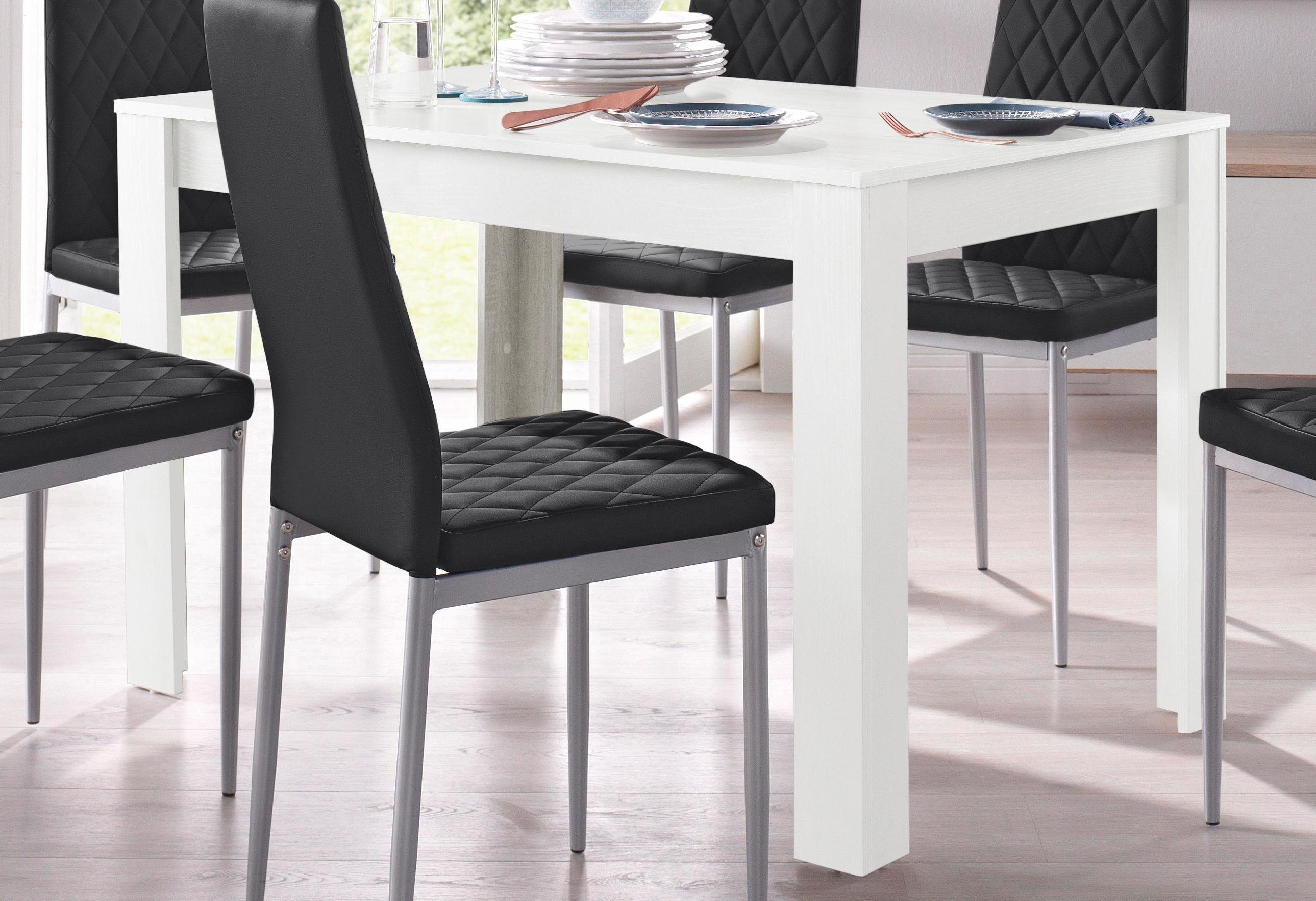 INOSIGN Eettafel Meigh, TOPSELLER! Breedte 120 cm, verschillende maten en kleurvarianten eettafels wit