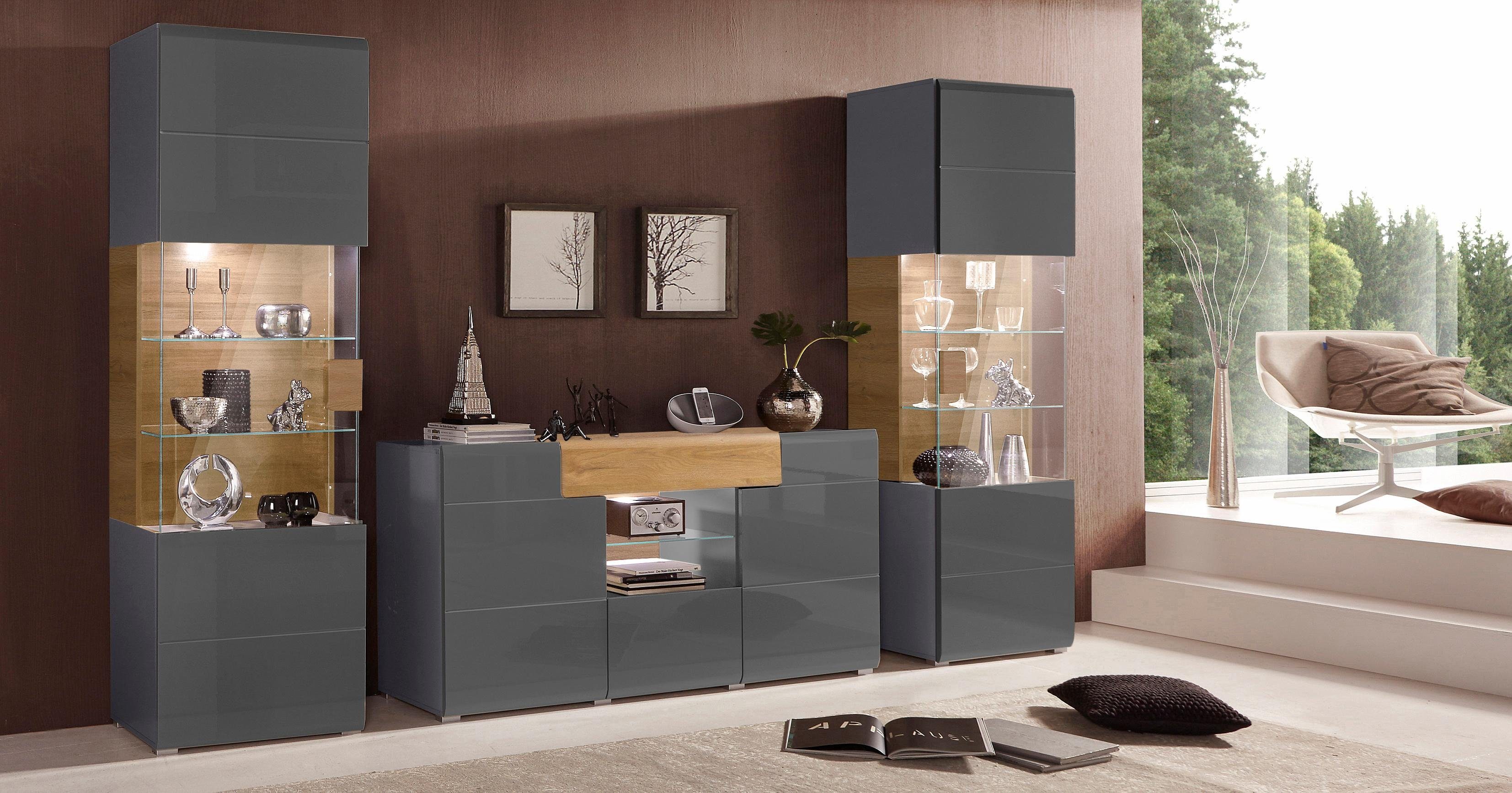 INOSIGN Dressoir Toledo, breedte 159 cm, moderne sidetable met decoratief freeswerk, greeploos