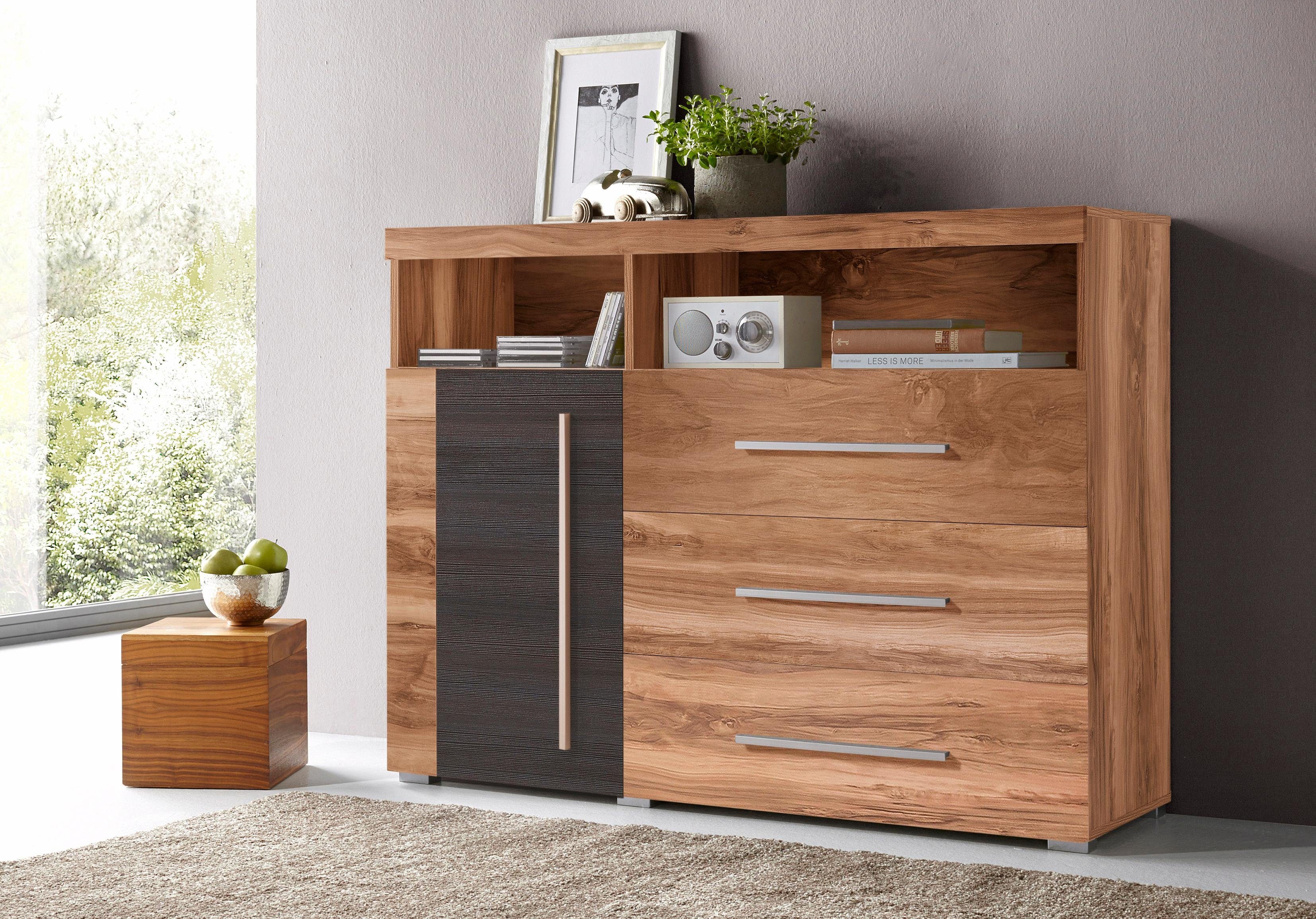 INOSIGN Kast Roger, breedte 120 cm, moderne sidetable met 3 laden Commode met veel opbergruimte, afmetingen 120x92x38,5 (B/H/D)