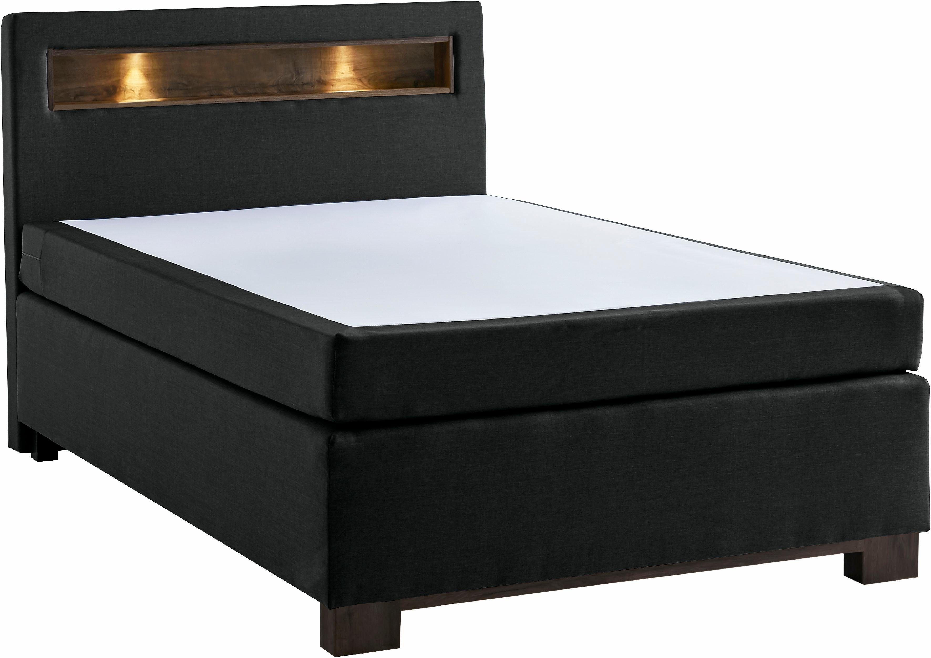 Verwonderend Bruno Banani boxspring met houtinzet en LED-lampen in het KA-58