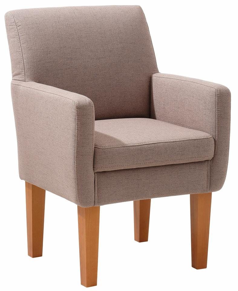 Home affaire Fauteuil Fehmarn comfortabele zithoogte van 54 cm, in 3 verschillende stofkwaliteiten
