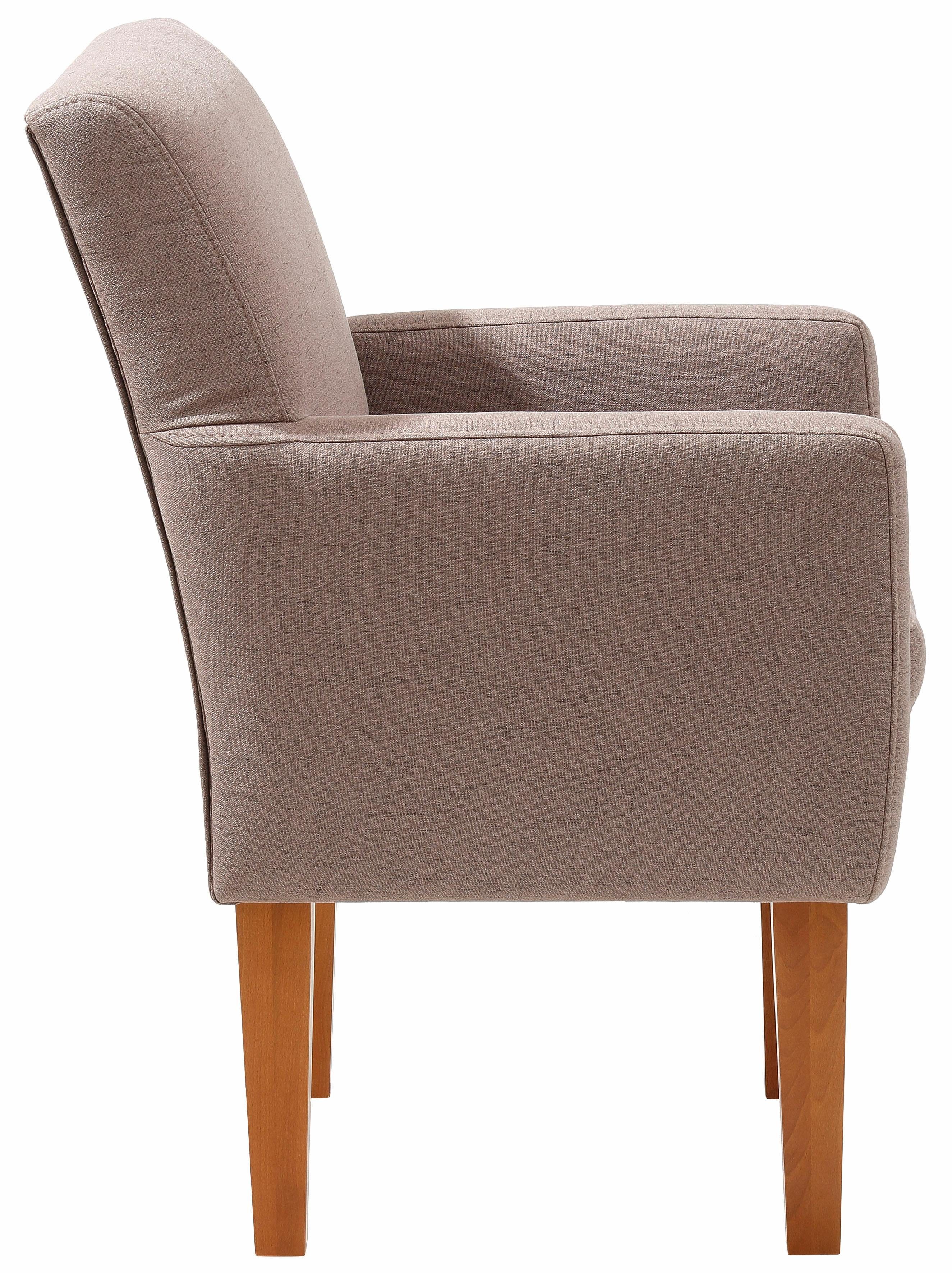 Home affaire Fauteuil Fehmarn comfortabele zithoogte van 54 cm, in 3 verschillende stofkwaliteiten