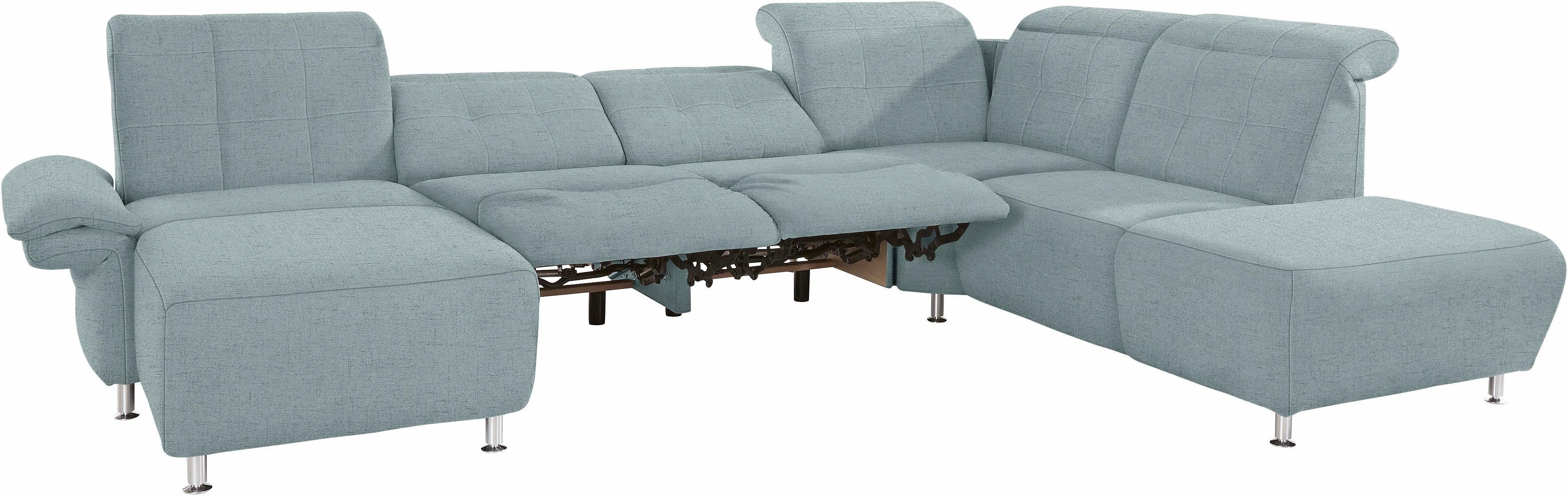 Places of Style Zithoek Manhattan U-vorm bank met elektrische relaxfunctie, verstelbare armleuningen