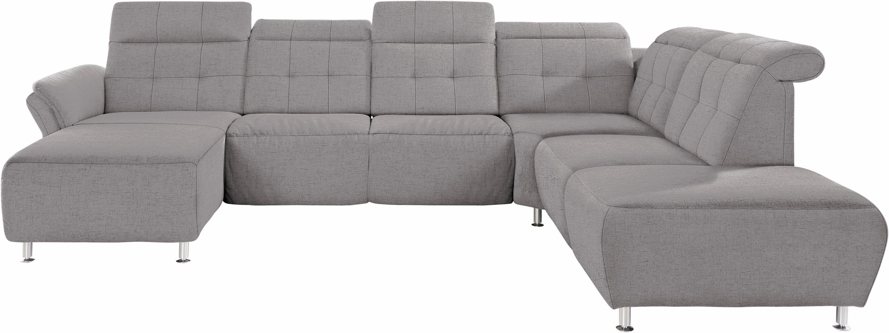 Places of Style Zithoek Manhattan U-vorm bank met elektrische relaxfunctie, verstelbare armleuningen