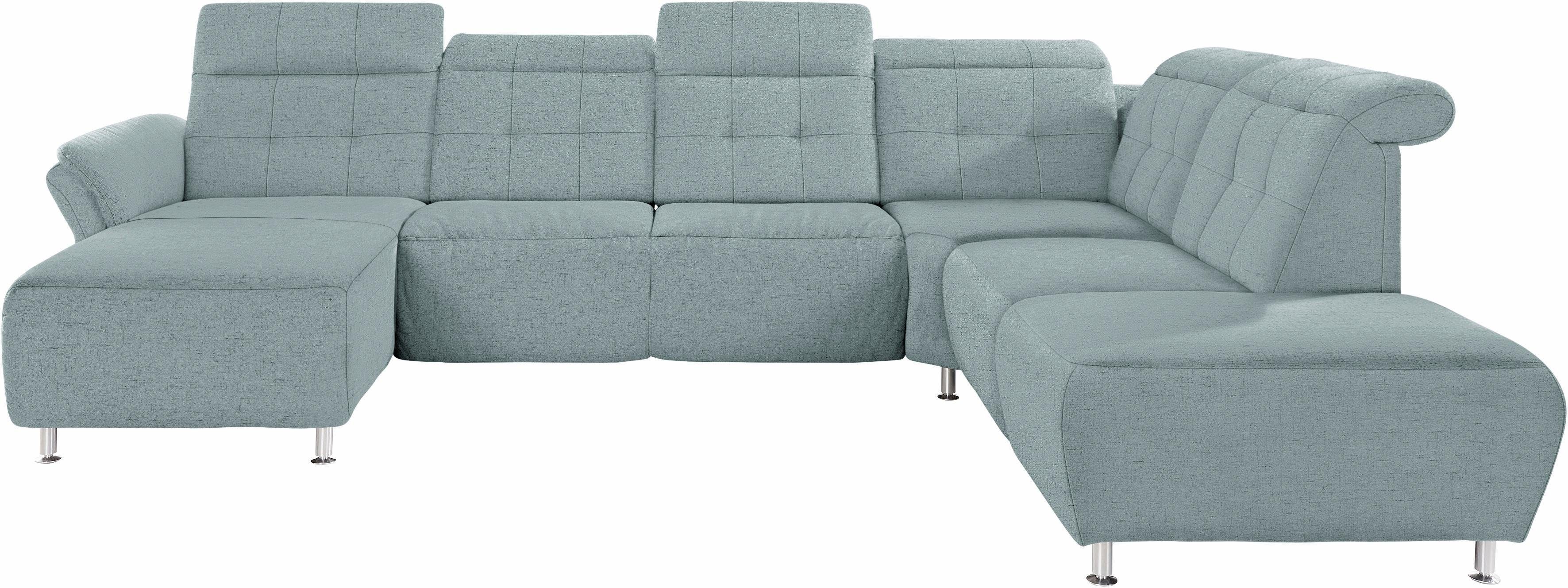 Places of Style Zithoek Manhattan U-vorm bank met elektrische relaxfunctie, verstelbare armleuningen