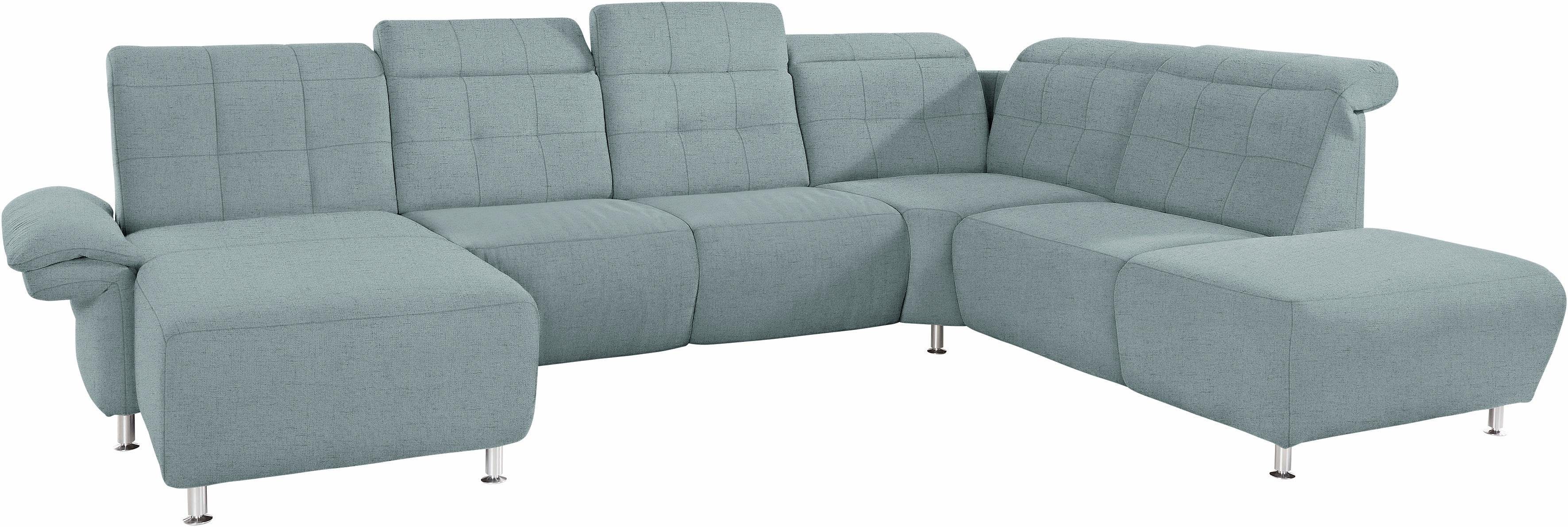 Places of Style Zithoek Manhattan U-vorm bank met elektrische relaxfunctie, verstelbare armleuningen