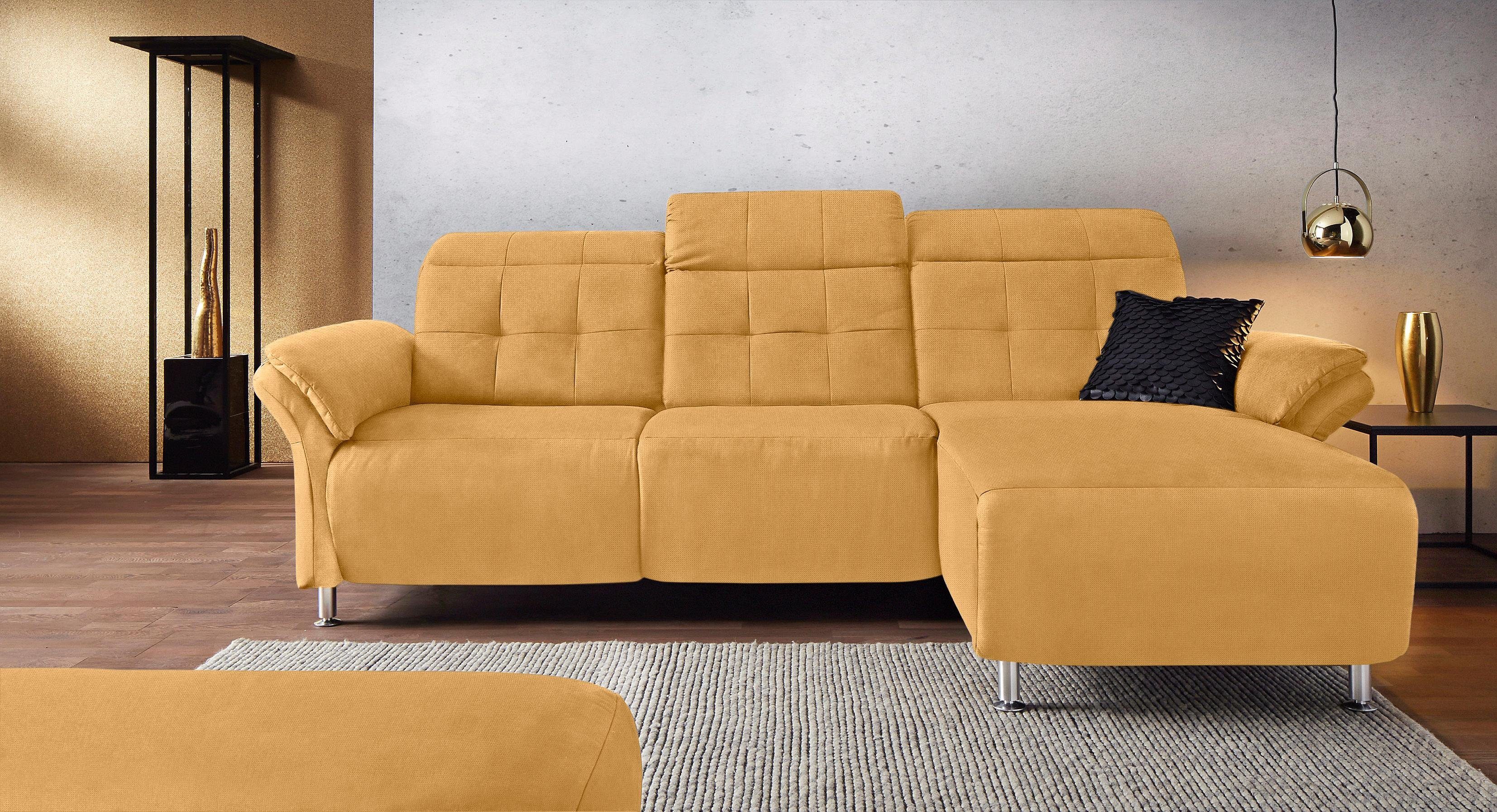 Places of Style Hoekbank Manhattan L-vorm bank met elektrische relaxfunctie, verstelbare armleuningen
