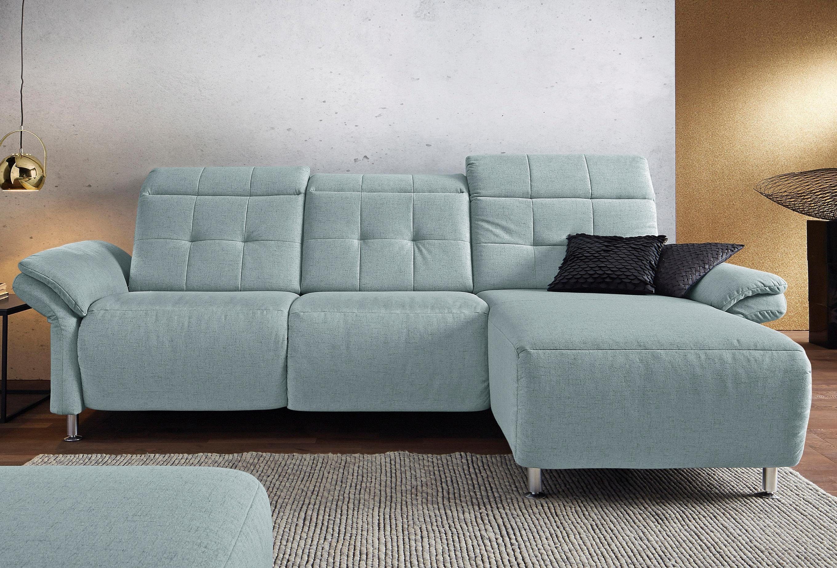 Places of Style Hoekbank Manhattan L-vorm bank met elektrische relaxfunctie, verstelbare armleuningen