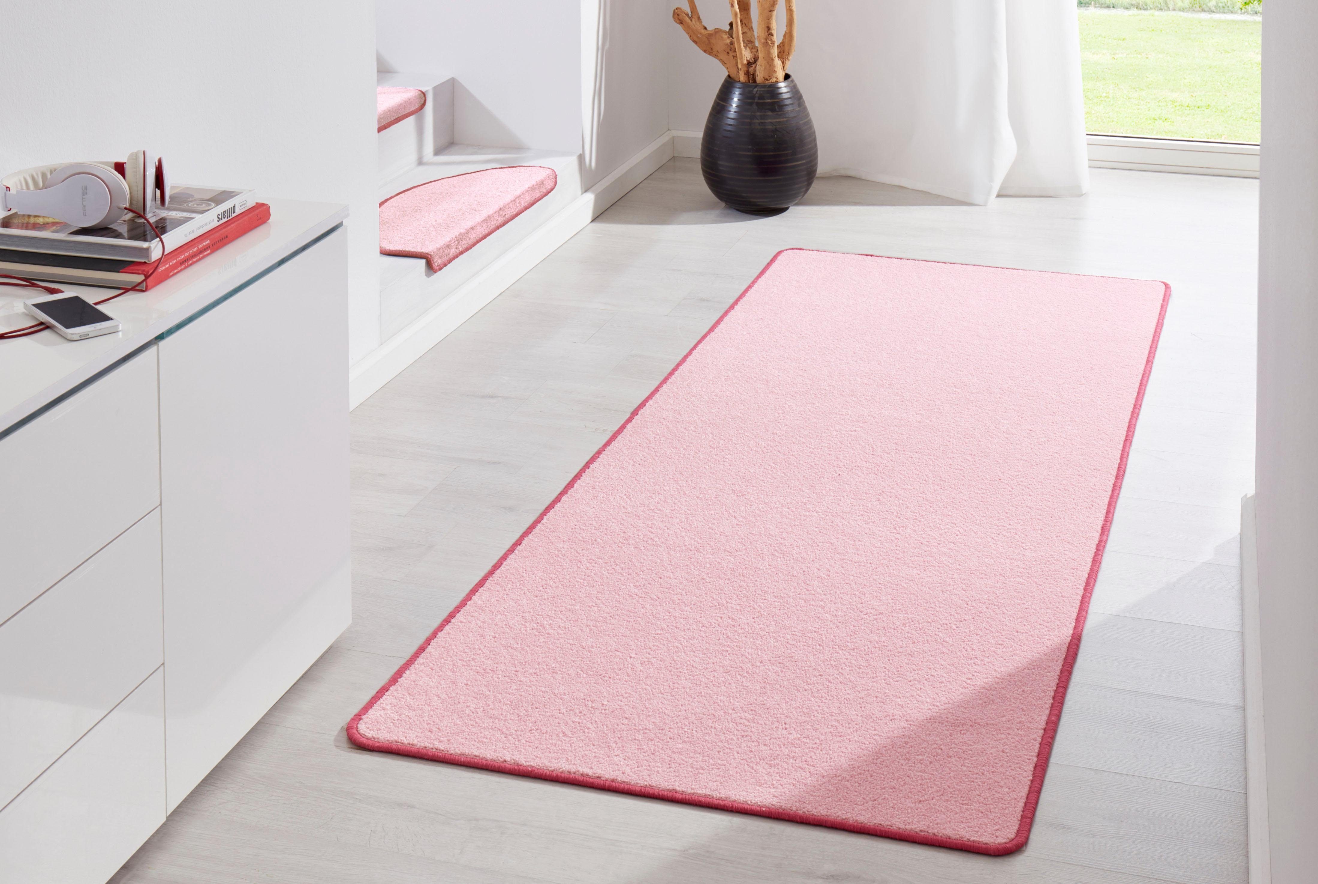 HANSE Home Vloerkleed Fancy Kortpolig, loper, effen, geketteld, woonkamer, slaapkamer, eetkamer