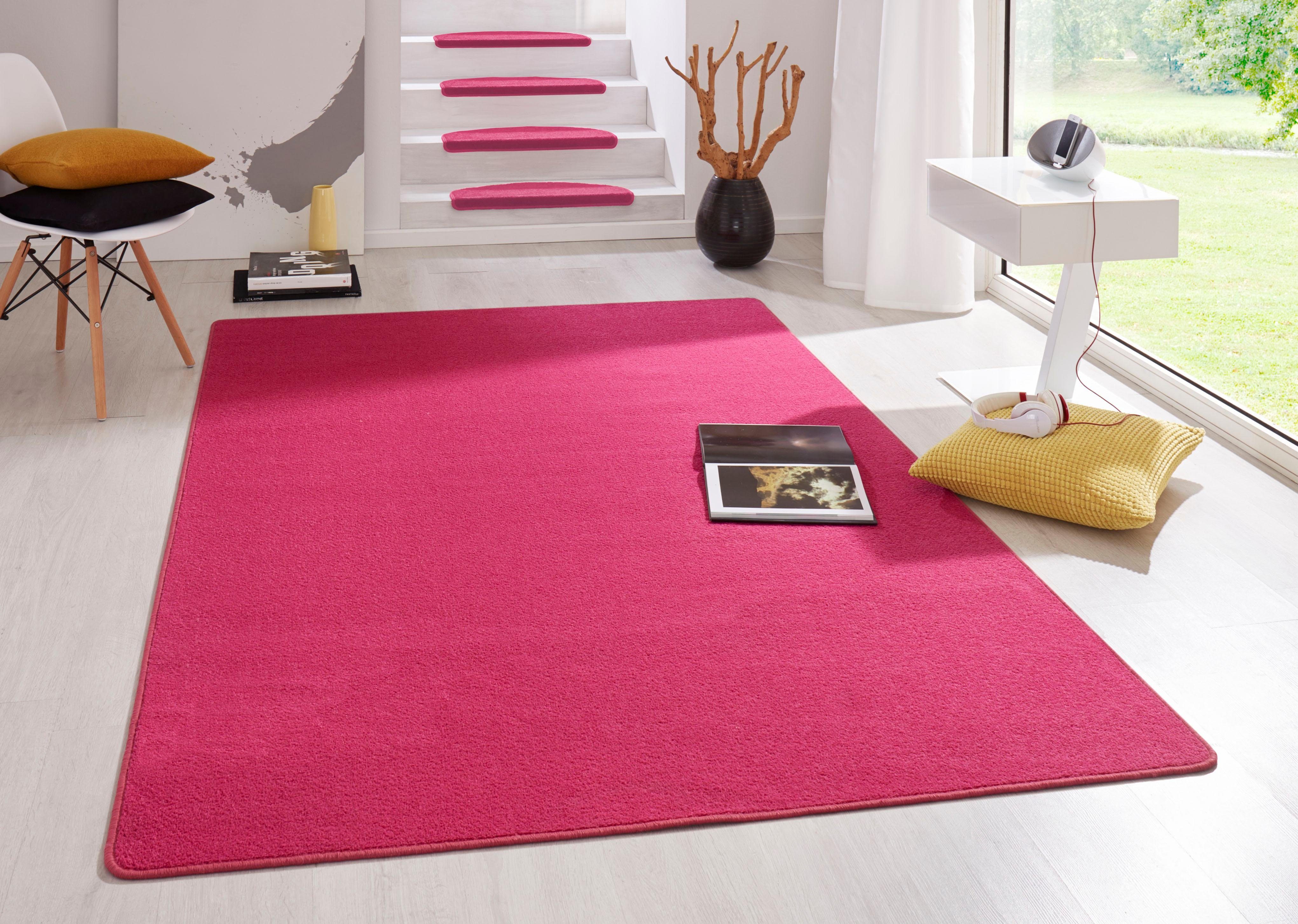 HANSE Home Vloerkleed Fancy Kortpolig, loper, effen, geketteld, woonkamer, slaapkamer, eetkamer