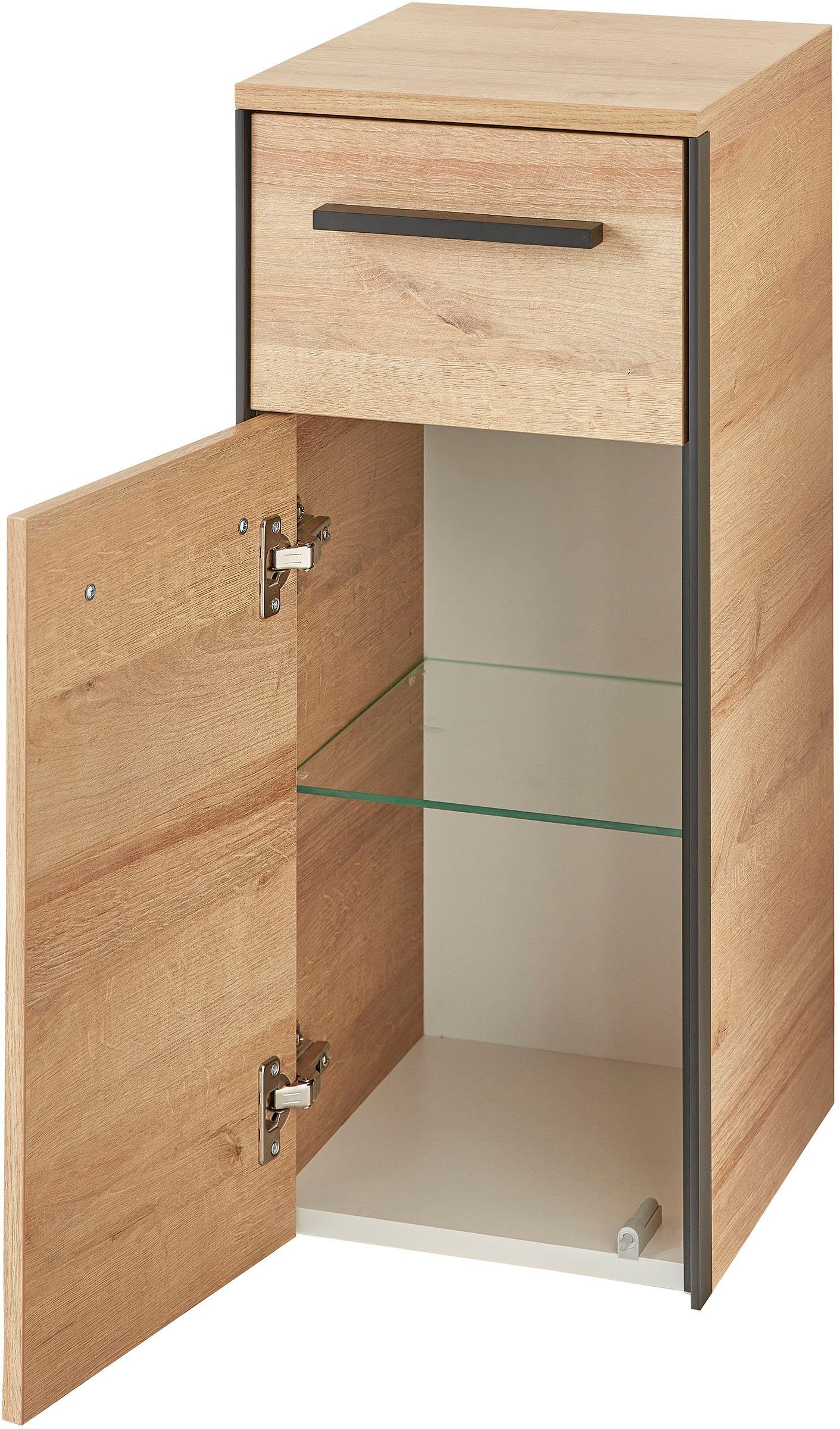 Saphir Badkamerserie Quickset 395 4-delig, wastafelonderkast met led-spiegelkast (4-delig)
