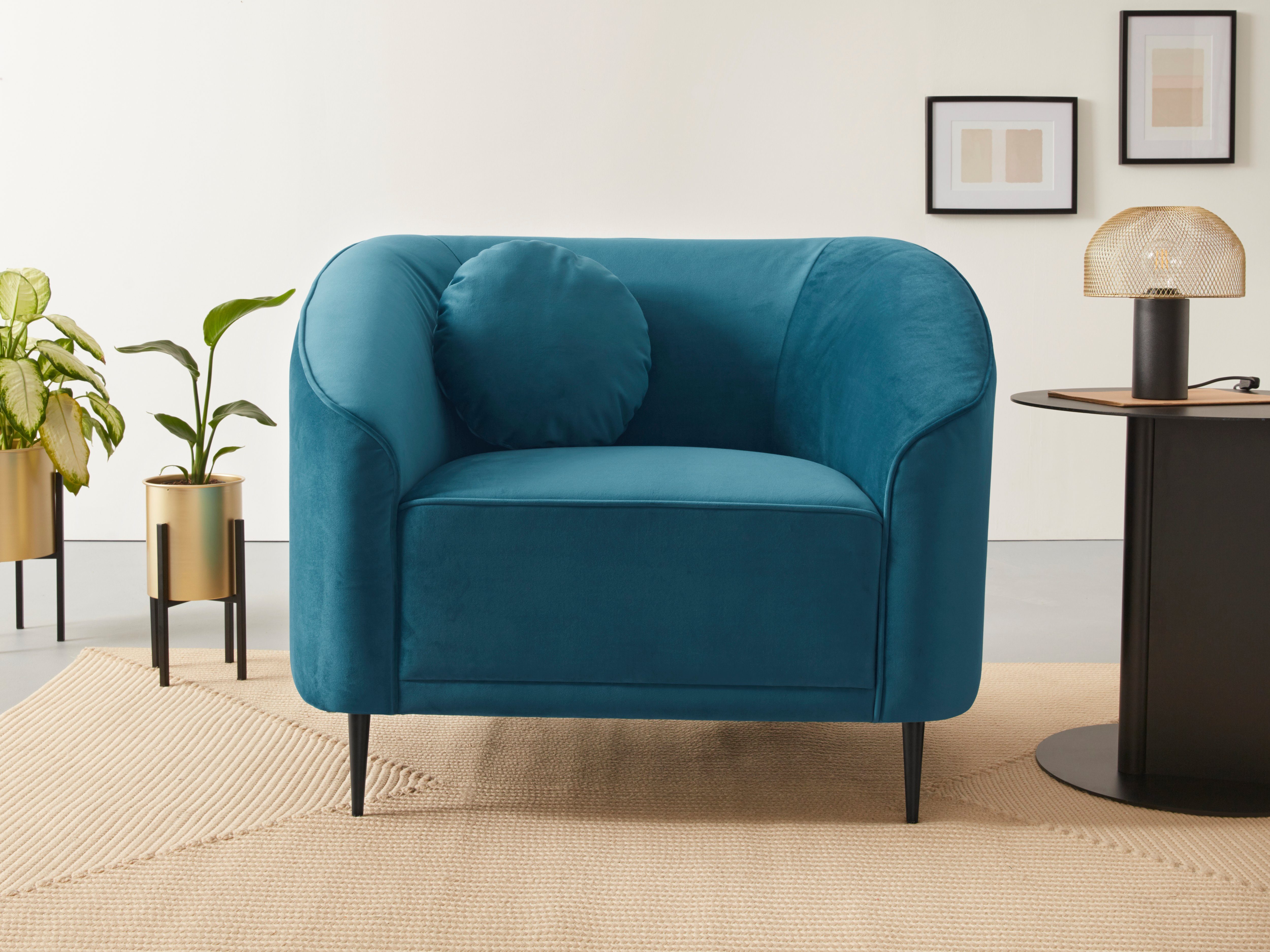 Leonique Fauteuil Ashly in 3 overtrekvarianten, bouclé, fluwelige look en zachte structuurstof.