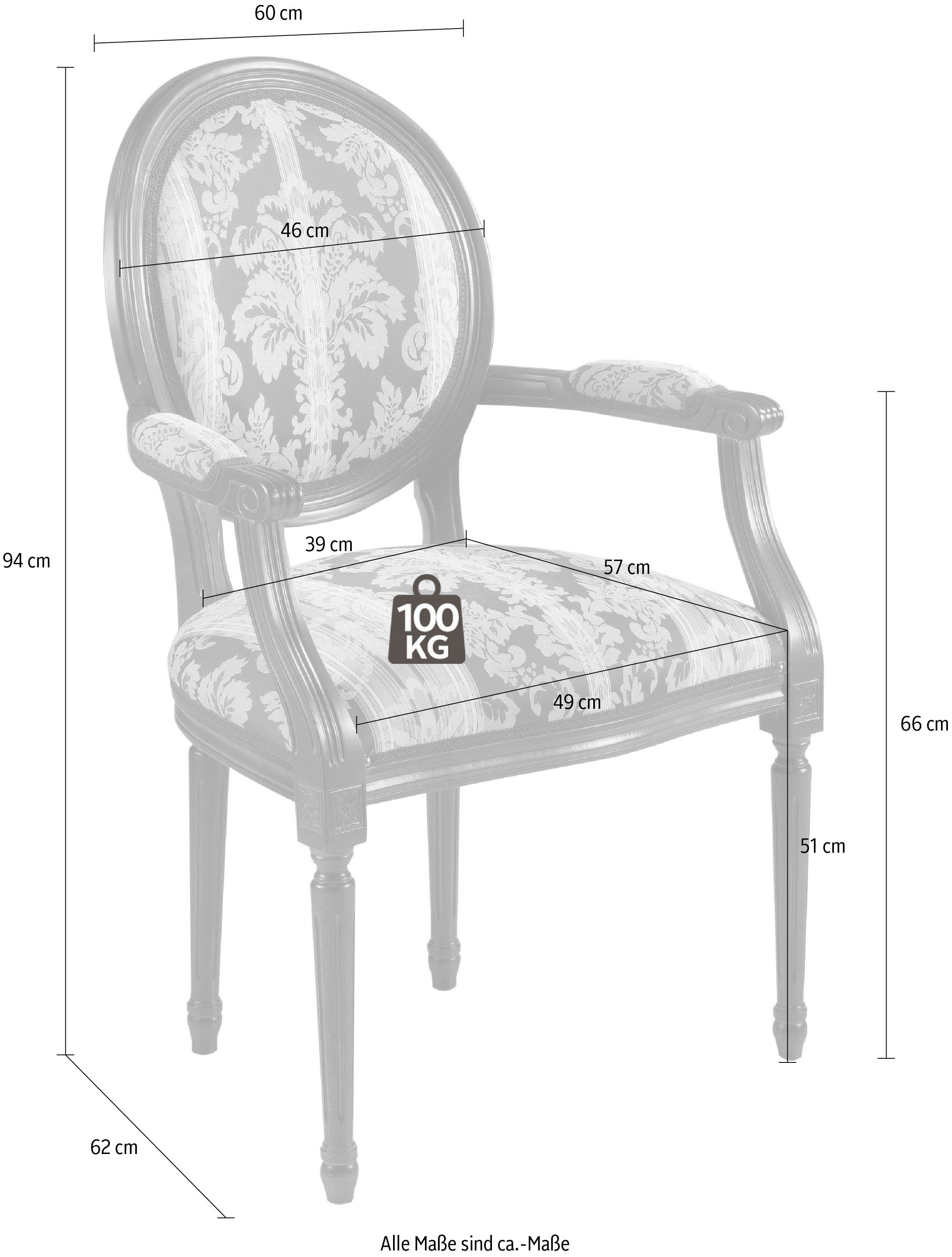 Home affaire Stoel met armleuningen Stoelen Valentina (1 stuk)