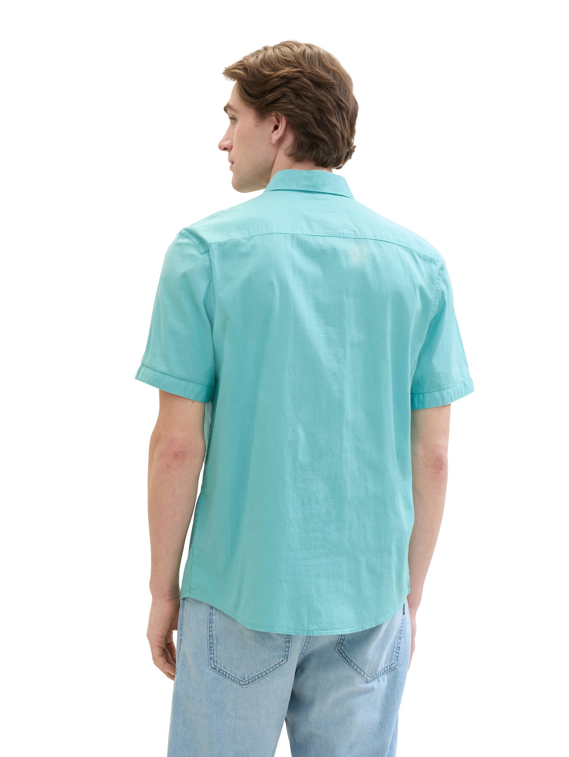 Tom Tailor Overhemd met korte mouwen met contrastkleurige knopen