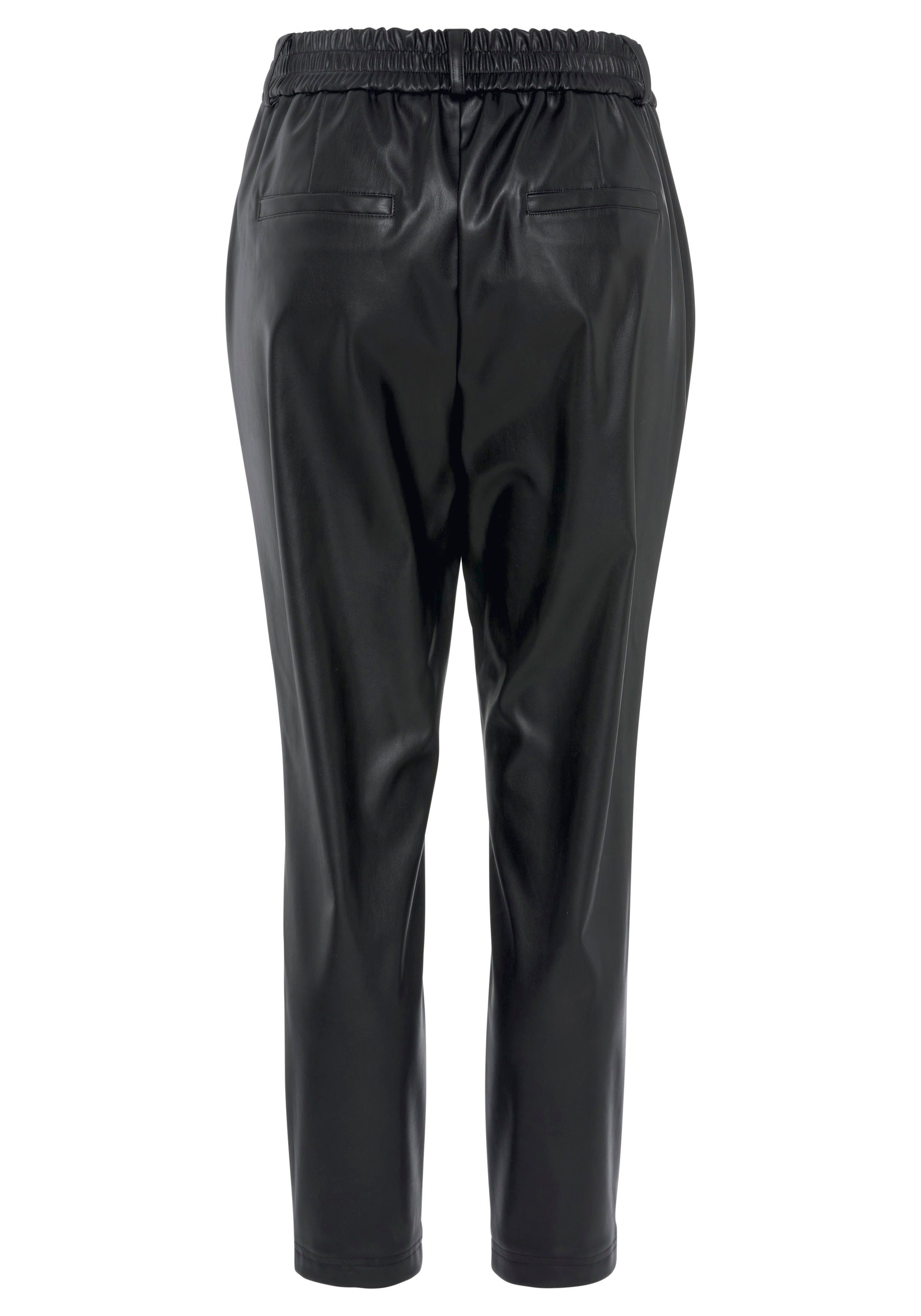 Lascana Comfortbroek van imitatieleer, comfortabele stofbroek, elegant-chic