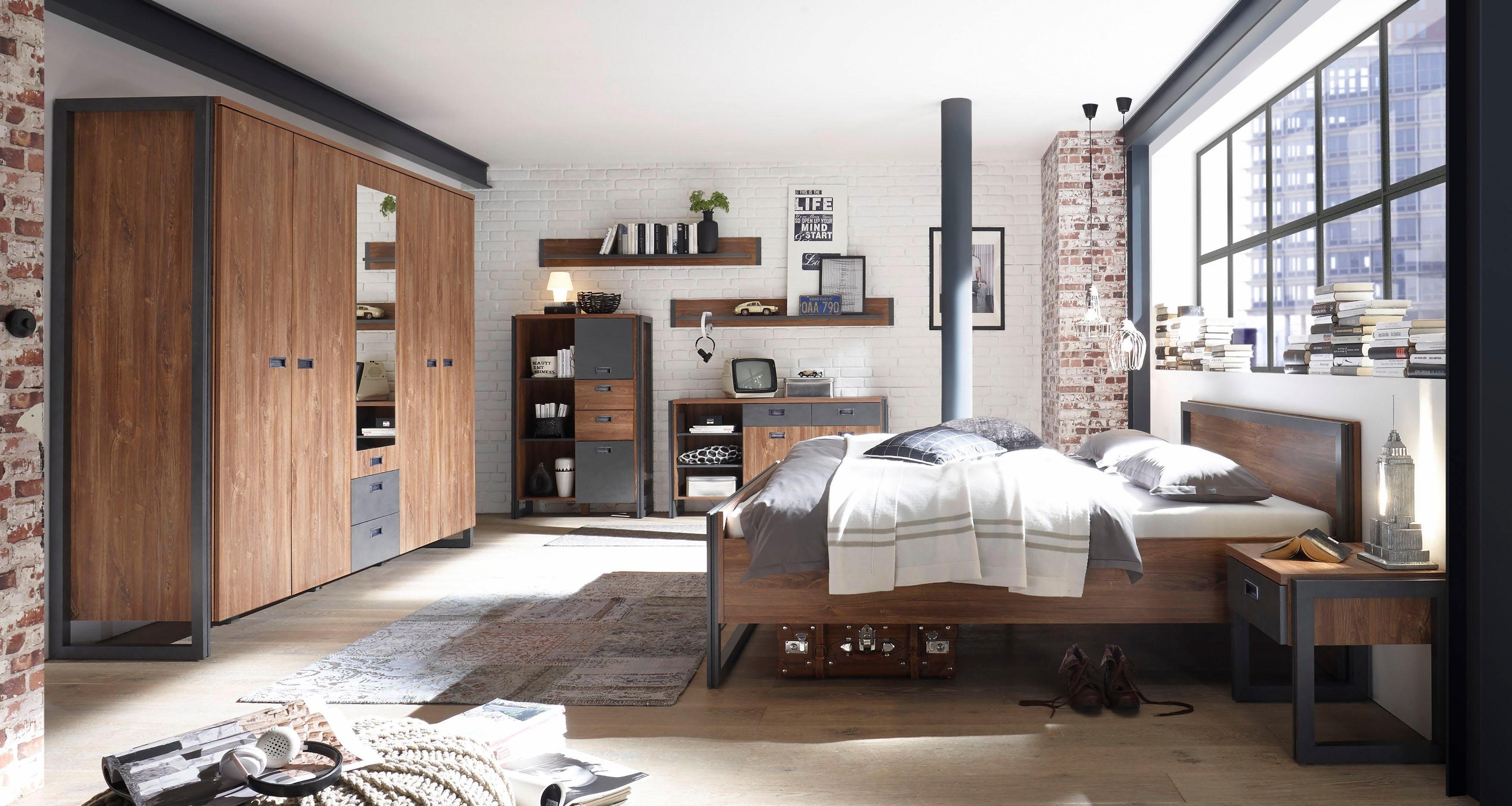 Home affaire Nachtkastje Breedte 55 cm, in trendy industriële look
