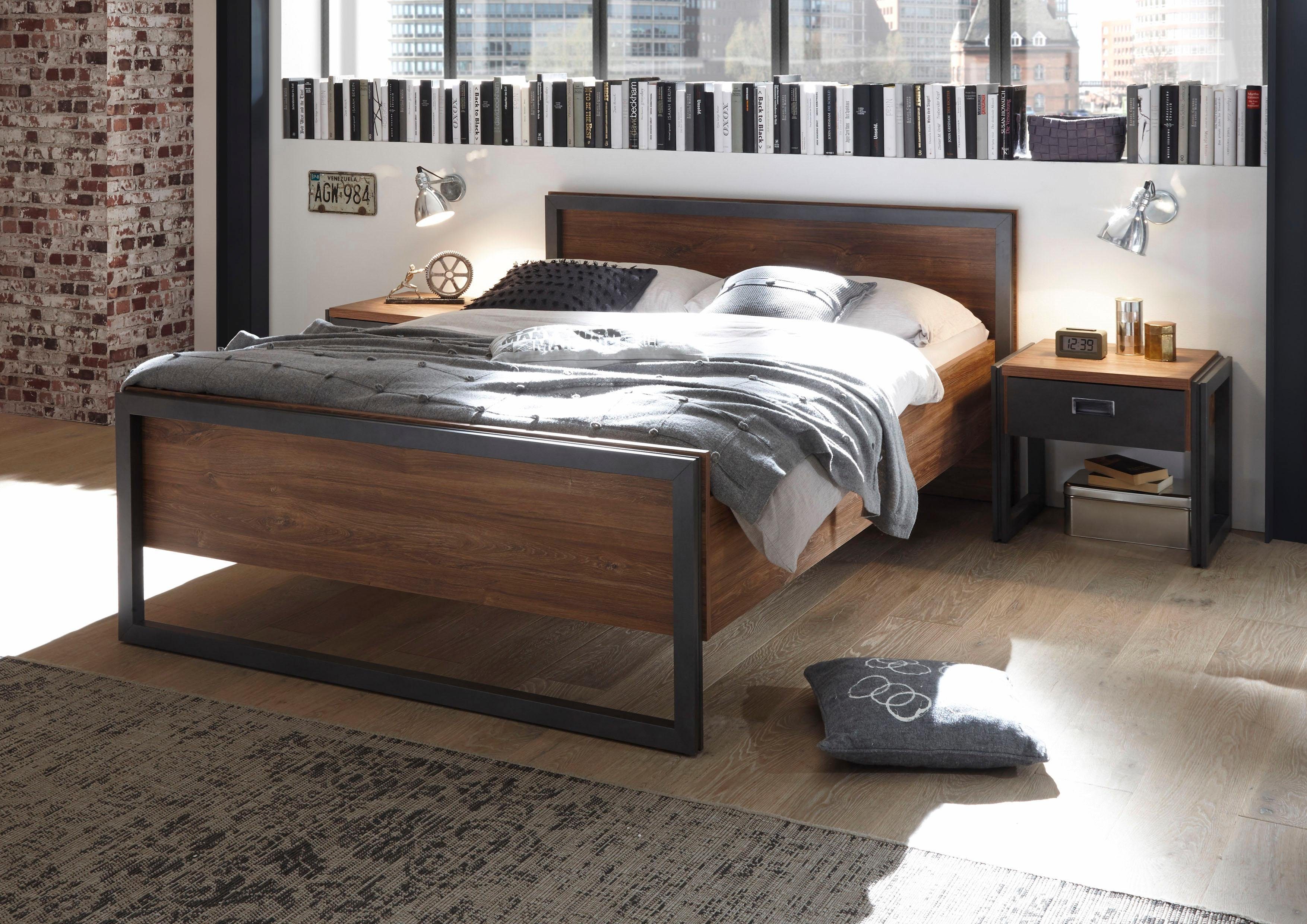 Home affaire Bed Detroit in 3 breedten, in trendy industriële look