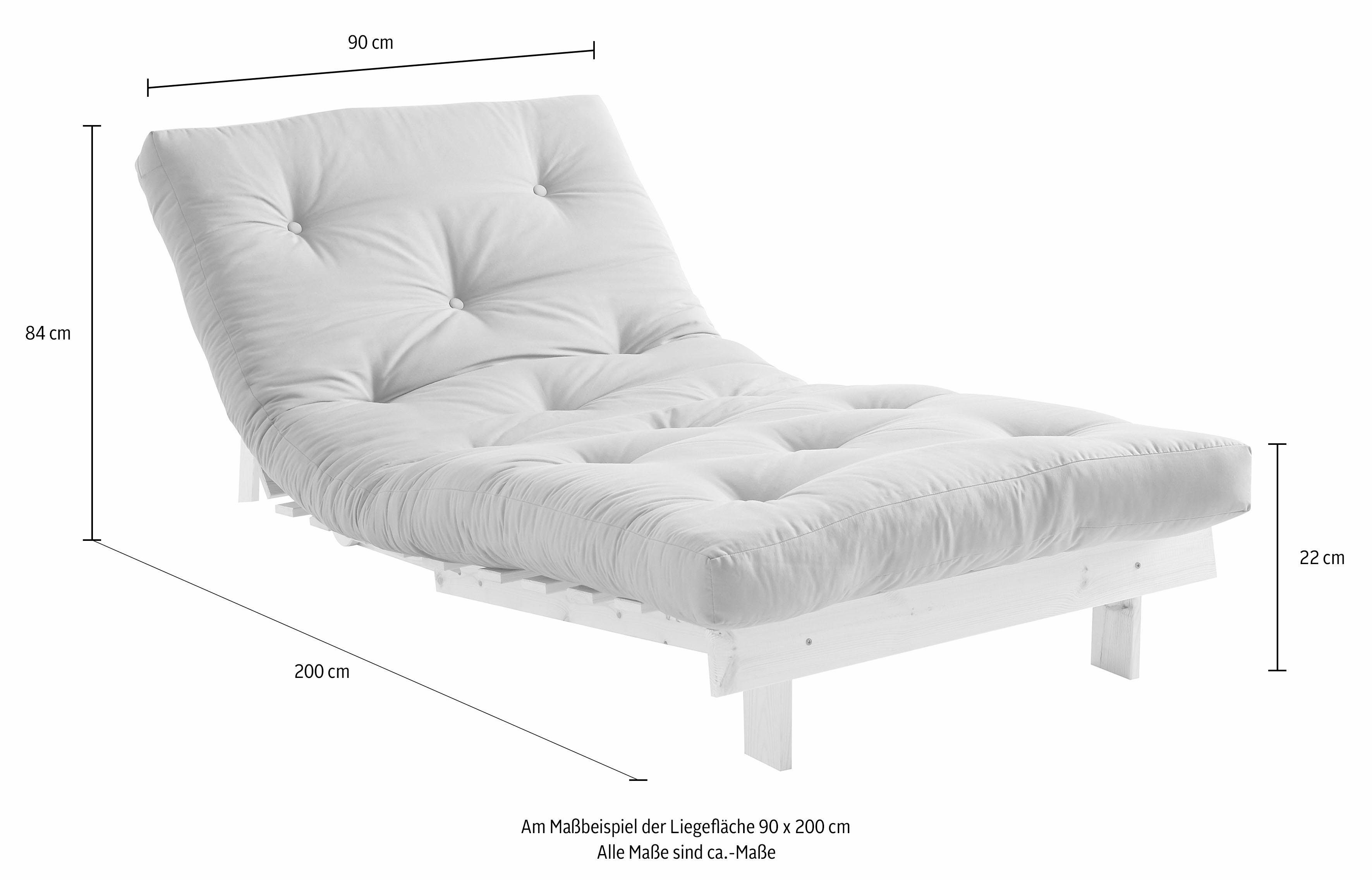 Karup Slaapbank Roots 90 slaapbank, logeerbed, bank met futonmatras Incl. futonmatras, ligoppervlak 90x200 cm, FSC® gecertificeerd dennenhout
