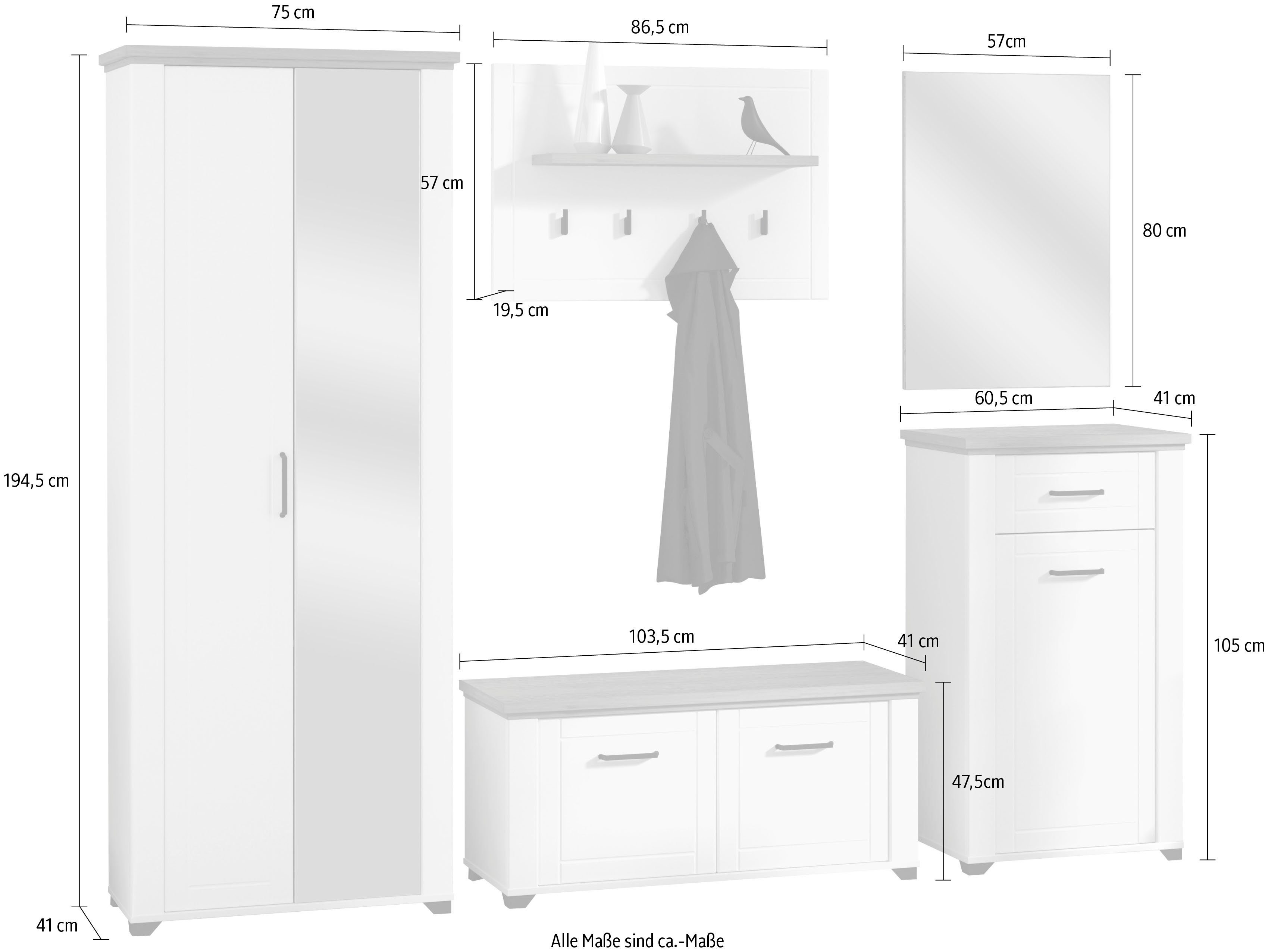 Home affaire Halmeubelset Valencia (set, 5-delig)
