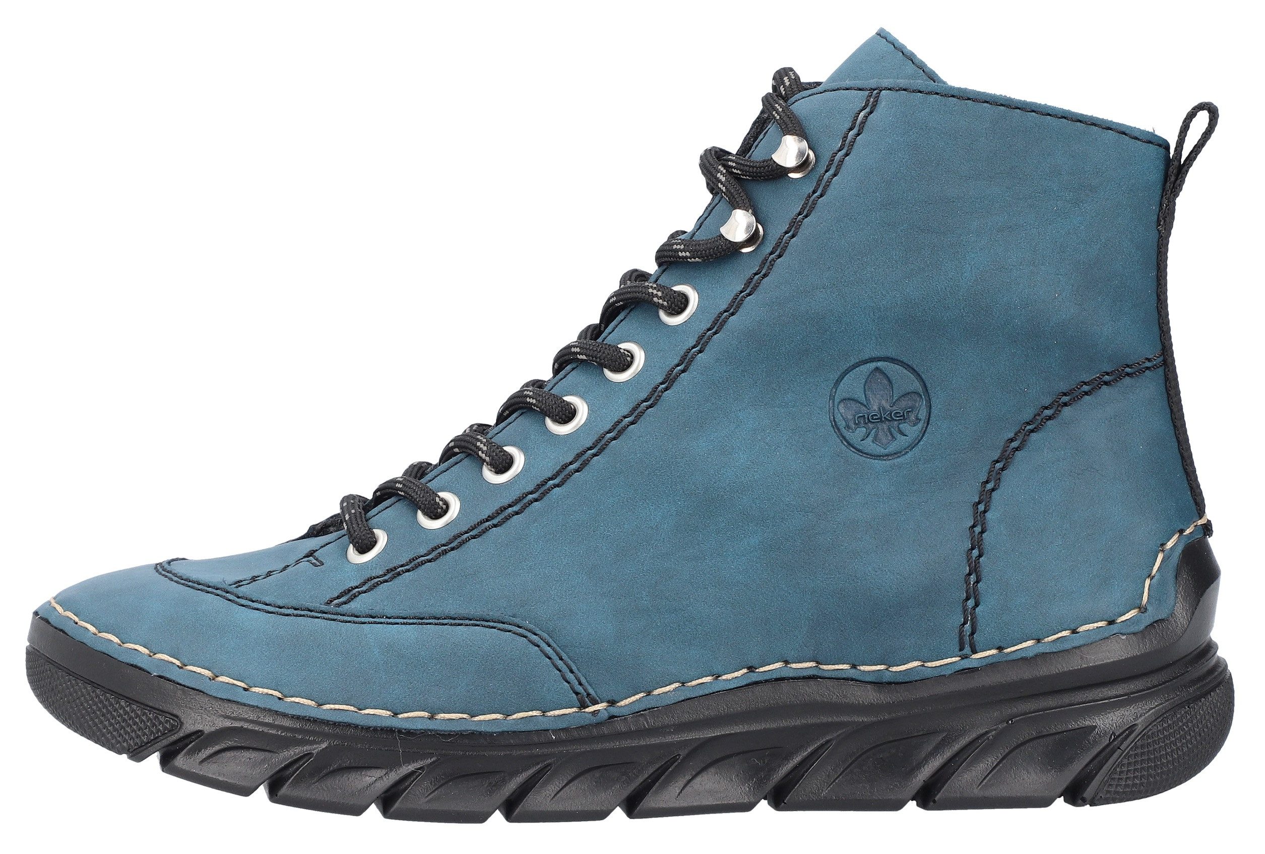 Rieker Sneakers vrijetijdsschoen, lage schoen, veterschoen met binnenrits