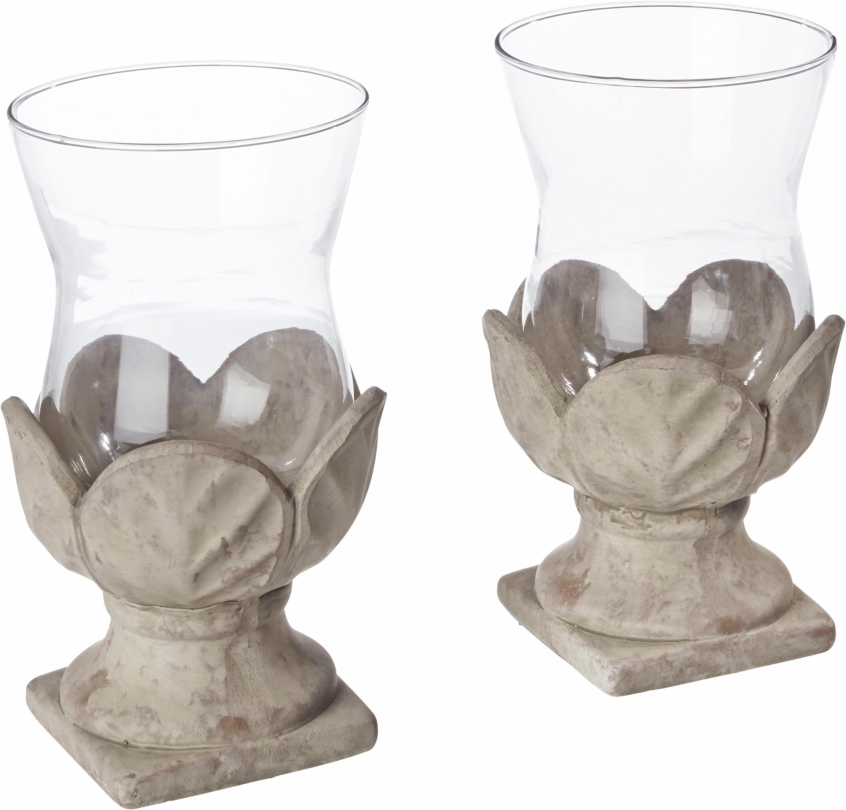 Home affaire Windlicht Antiek-windlicht (set, 2 stuks)