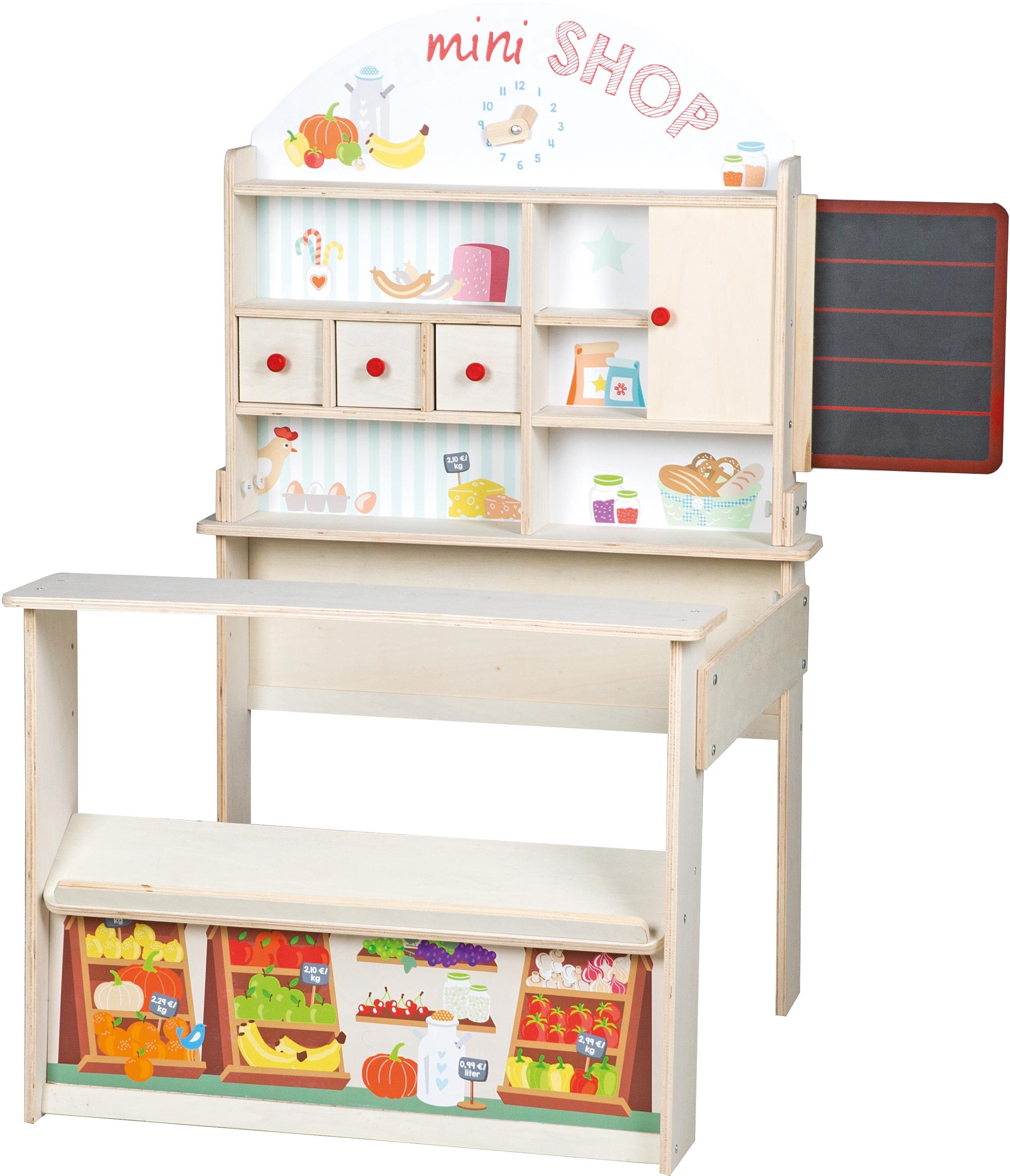 Roba® Winkel Mini-shop, ecru met balie en bord