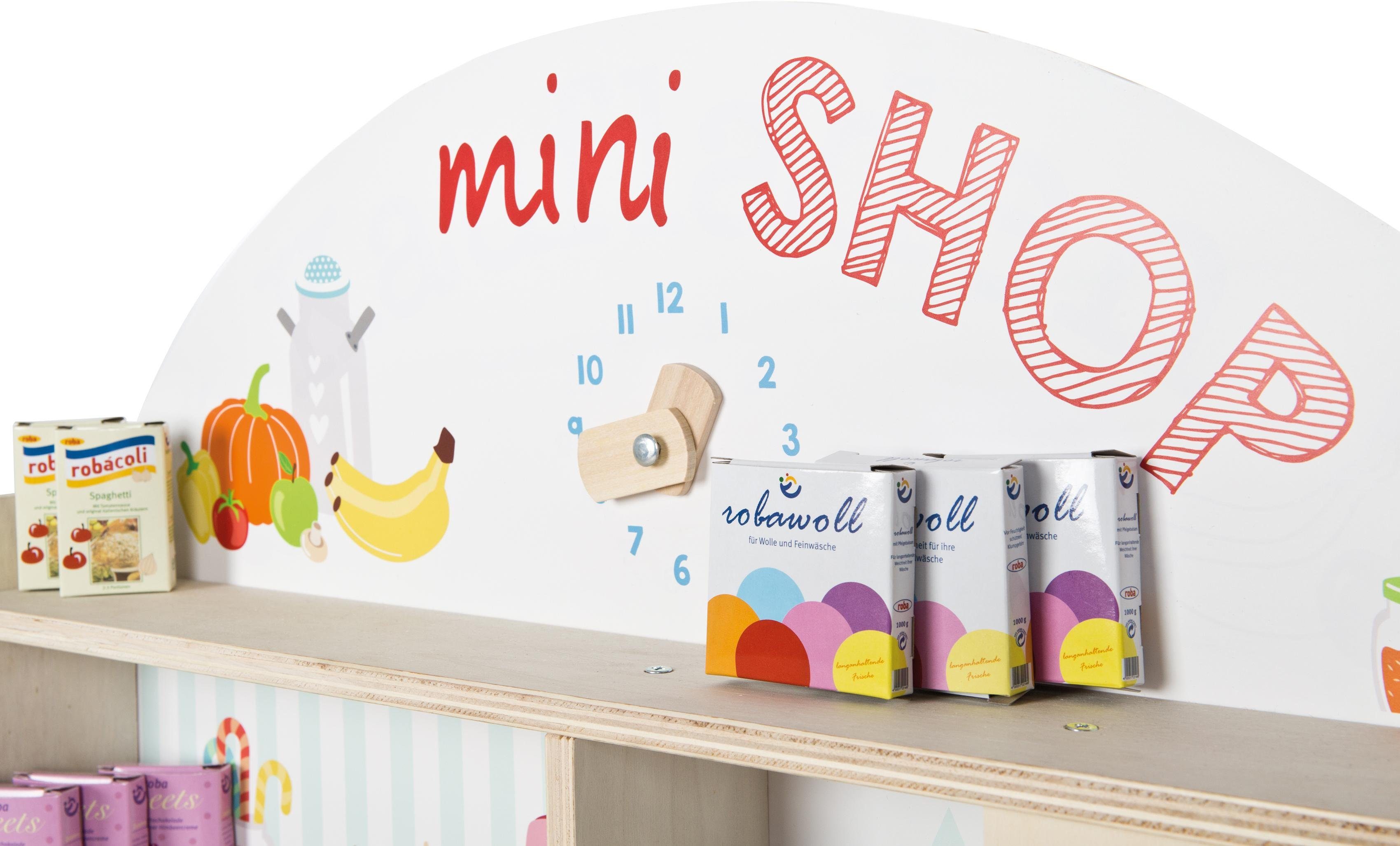 Roba® Winkel Mini-shop, ecru met balie en bord