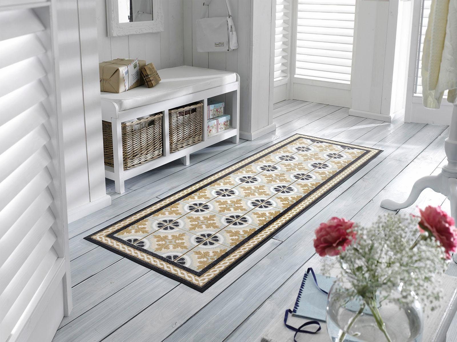 wash+dry by Kleen-Tex Loper Kitchen Tiles Inloopmatten, antislip, geschikt voor binnen en buiten, wasbaar