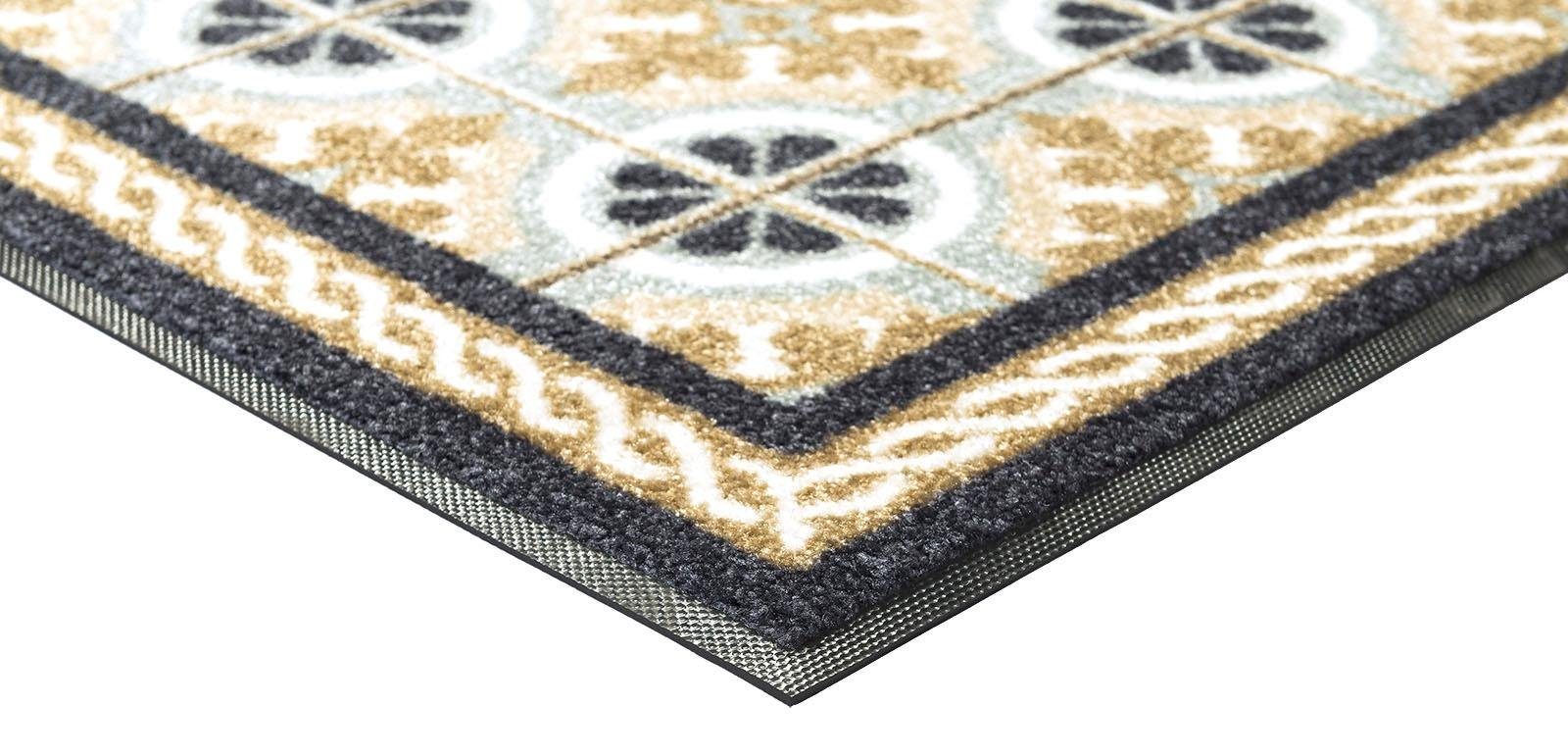 wash+dry by Kleen-Tex Vloerkleed Kitchen Tiles antislip, geschikt voor binnen en buiten, wasbaar