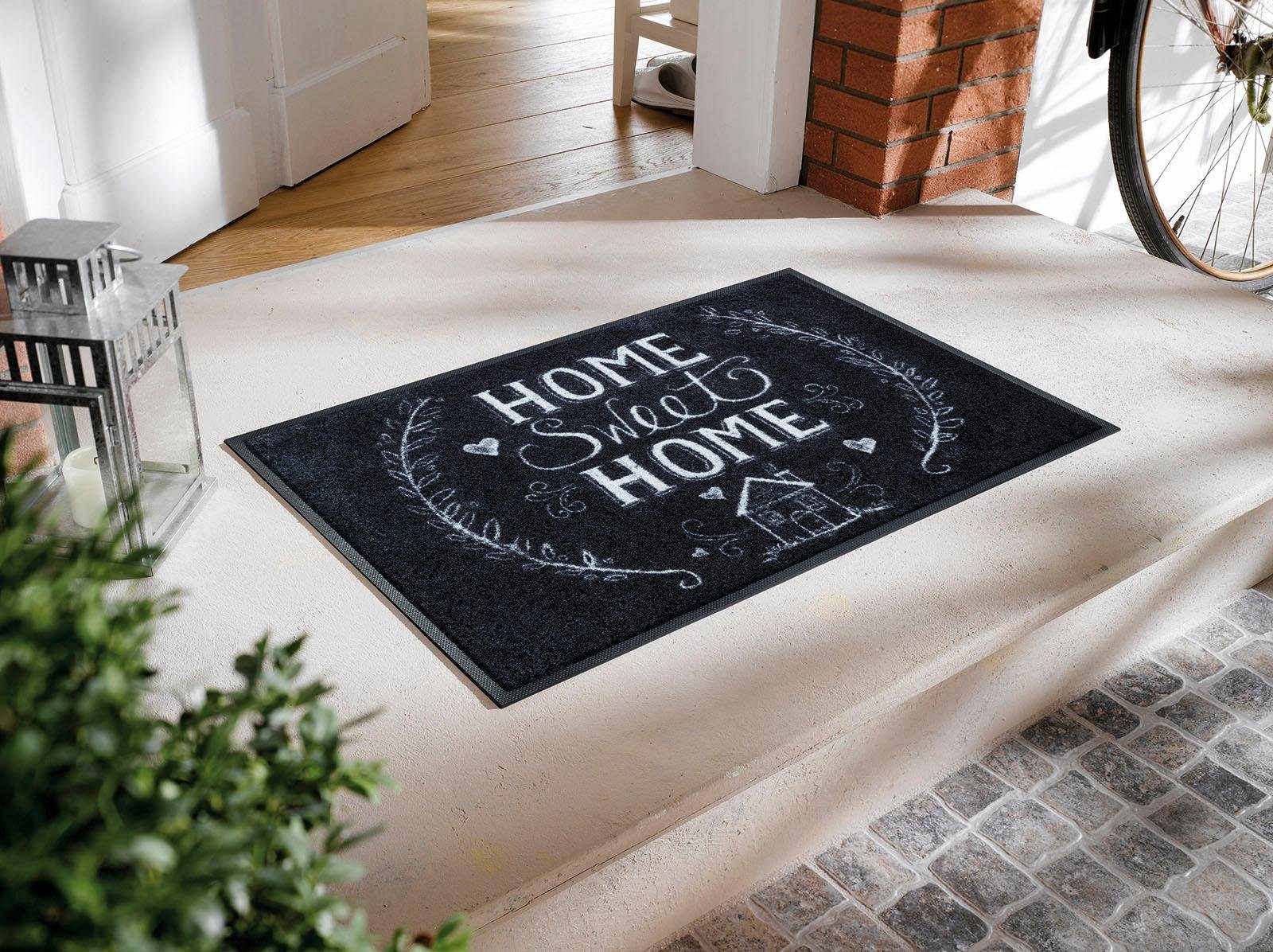 wash+dry by Kleen-Tex Mat Chalky Home Inloopmat, met quote, antislip, wasbaar