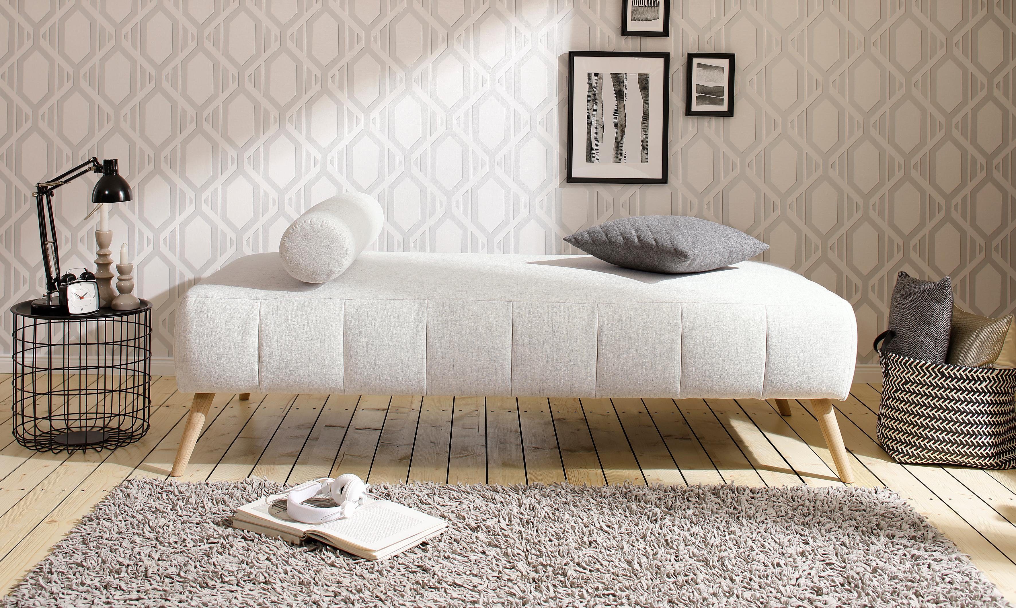andas Slaapbank Lucy met losse rolkussens bedden beige