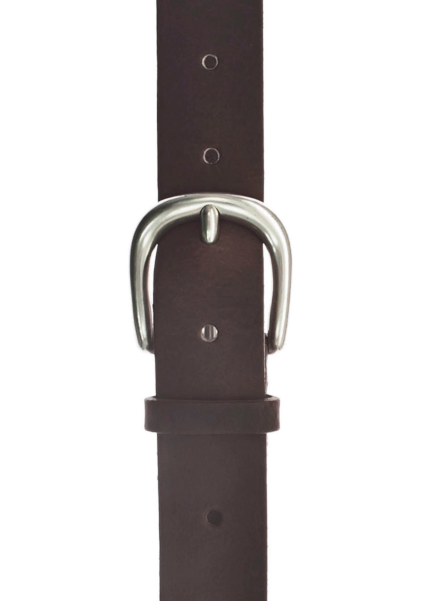 H.I.S Leren riem in verschillende kleuren met subtiele merkembleem - nieuw tot maat 125!