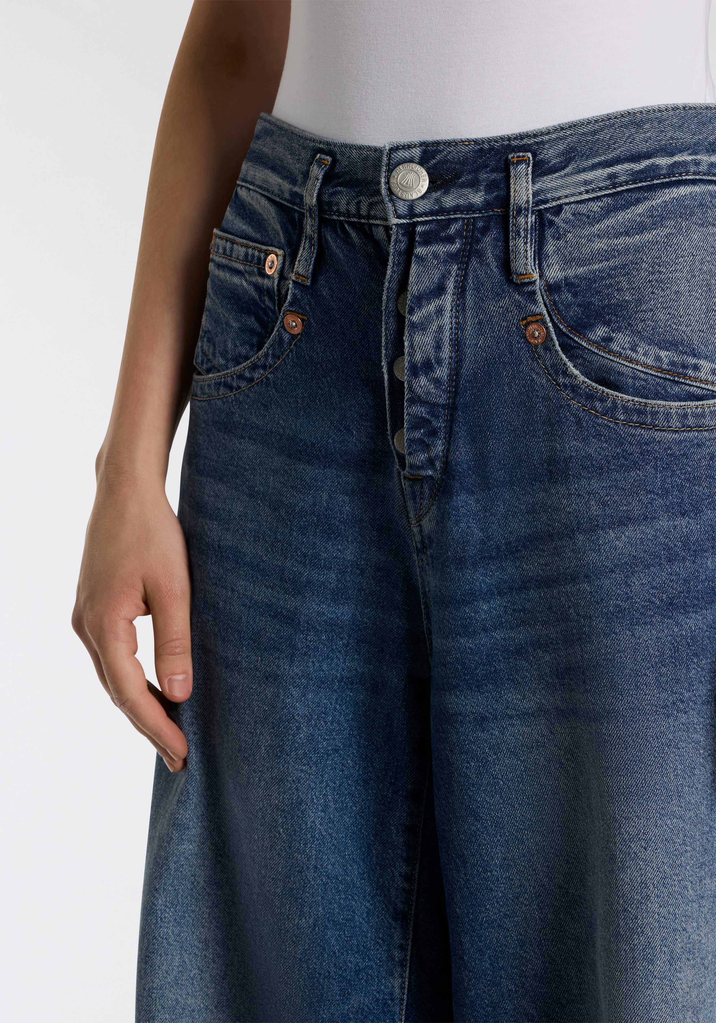 Herrlicher 5-pocket jeans Shyra Palazzo Denim met bijzonder wijd been