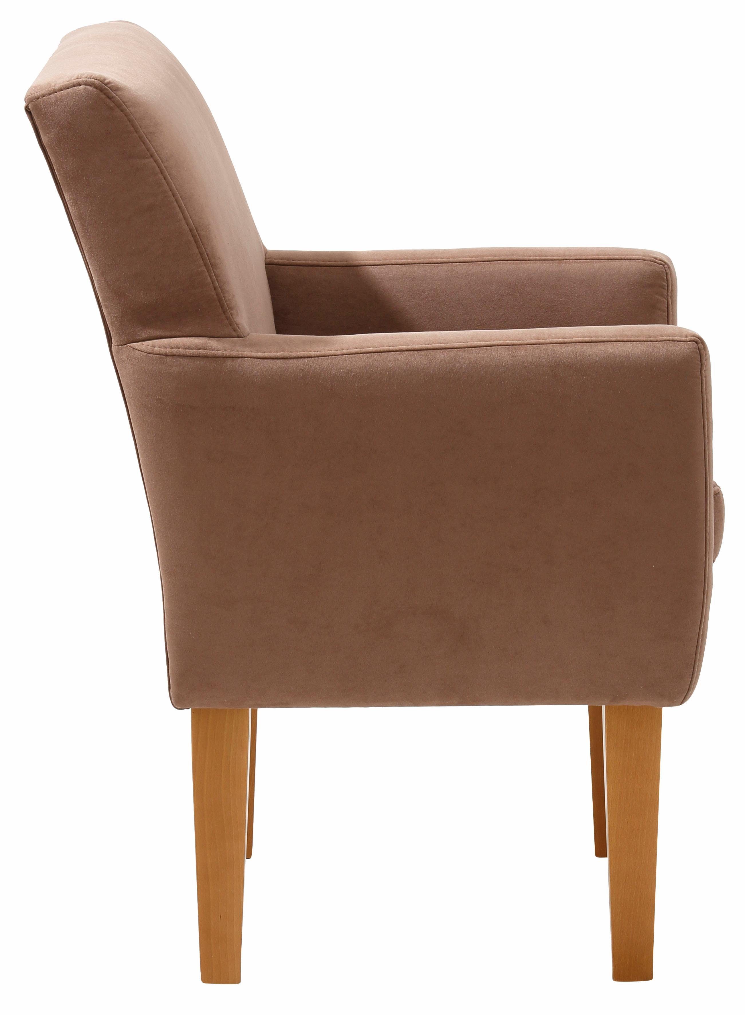 Home affaire Fauteuil Fehmarn comfortabele zithoogte van 54 cm, in 3 verschillende stofkwaliteiten