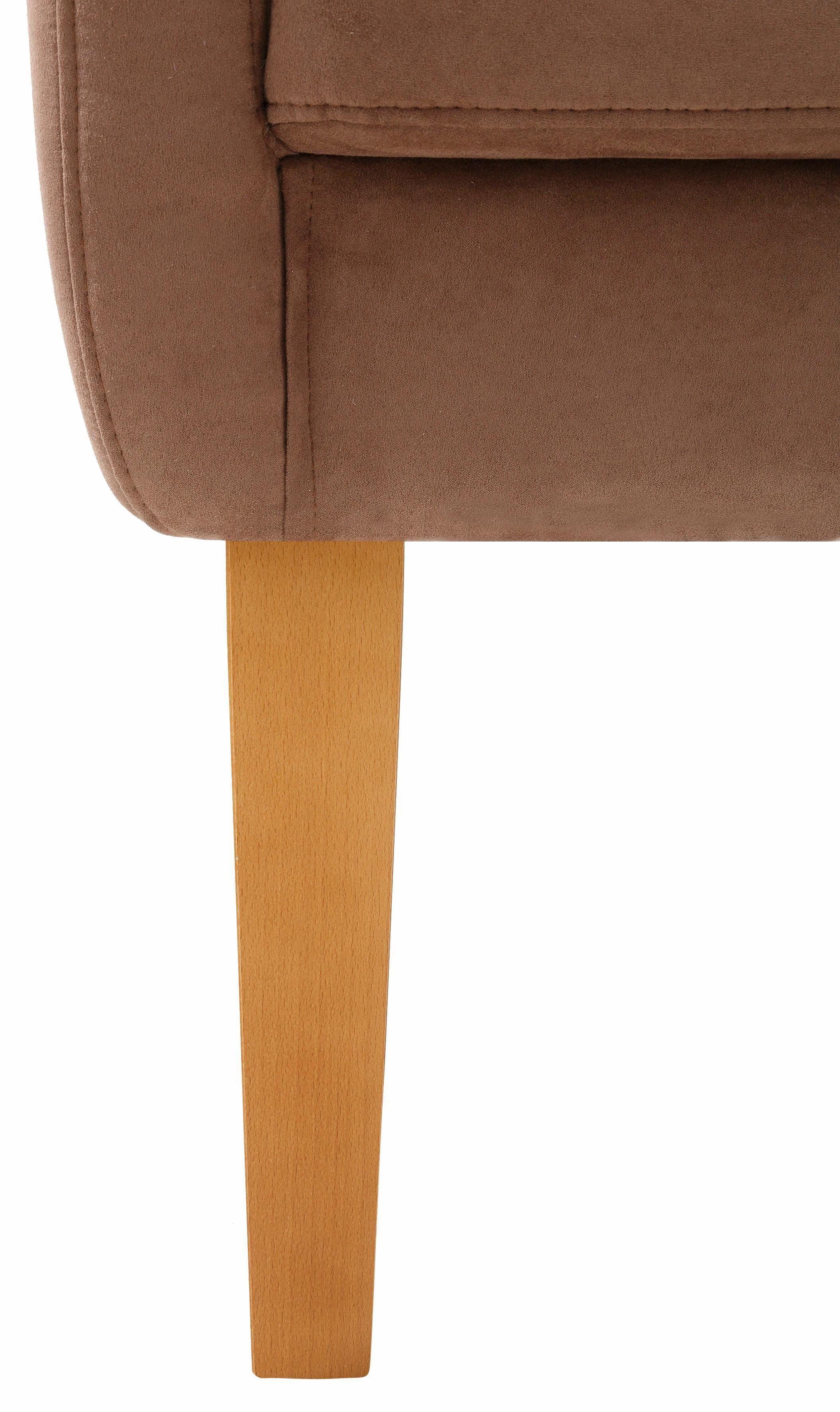 Home affaire Fauteuil Fehmarn comfortabele zithoogte van 54 cm, in 3 verschillende stofkwaliteiten