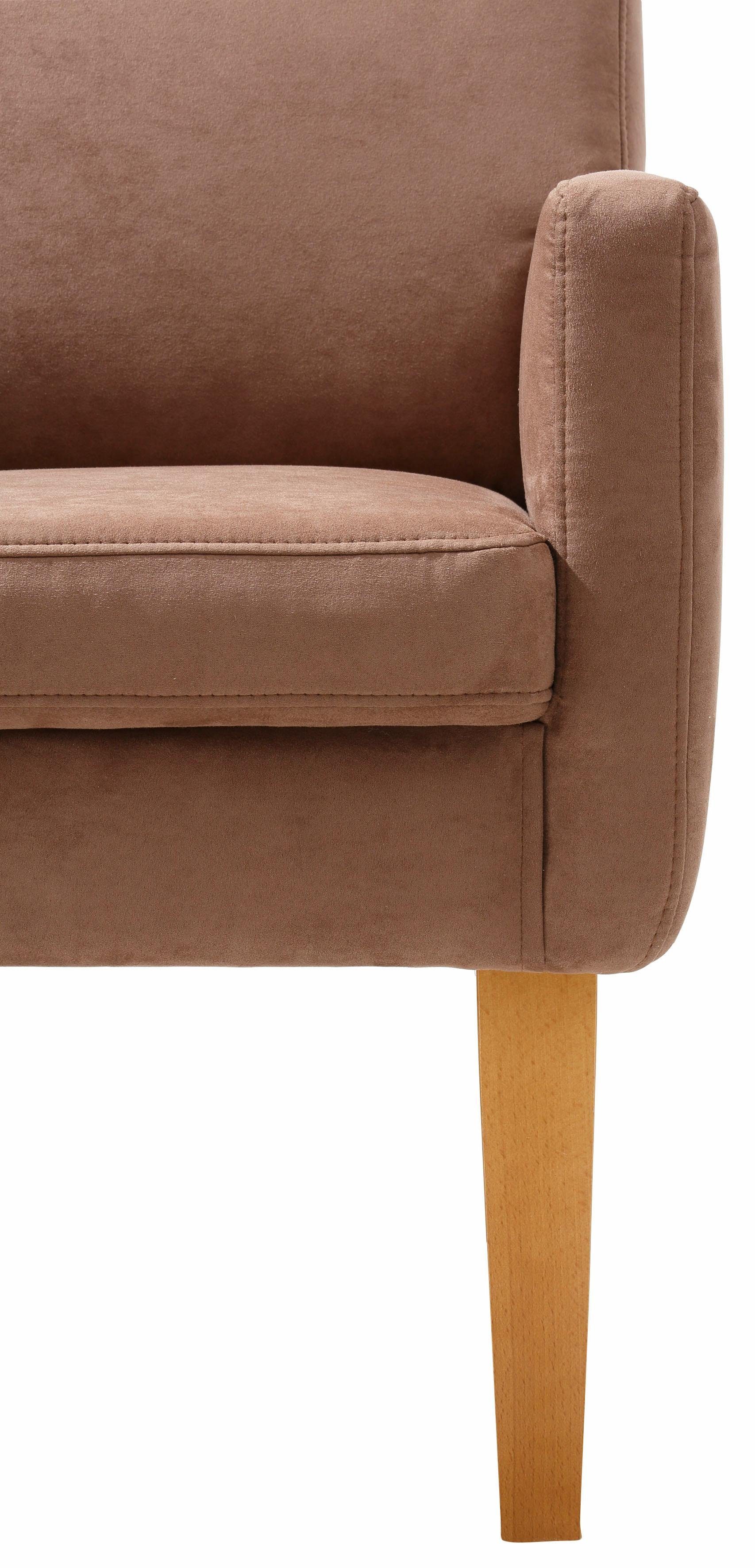 Home affaire Fauteuil Fehmarn comfortabele zithoogte van 54 cm, in 3 verschillende stofkwaliteiten