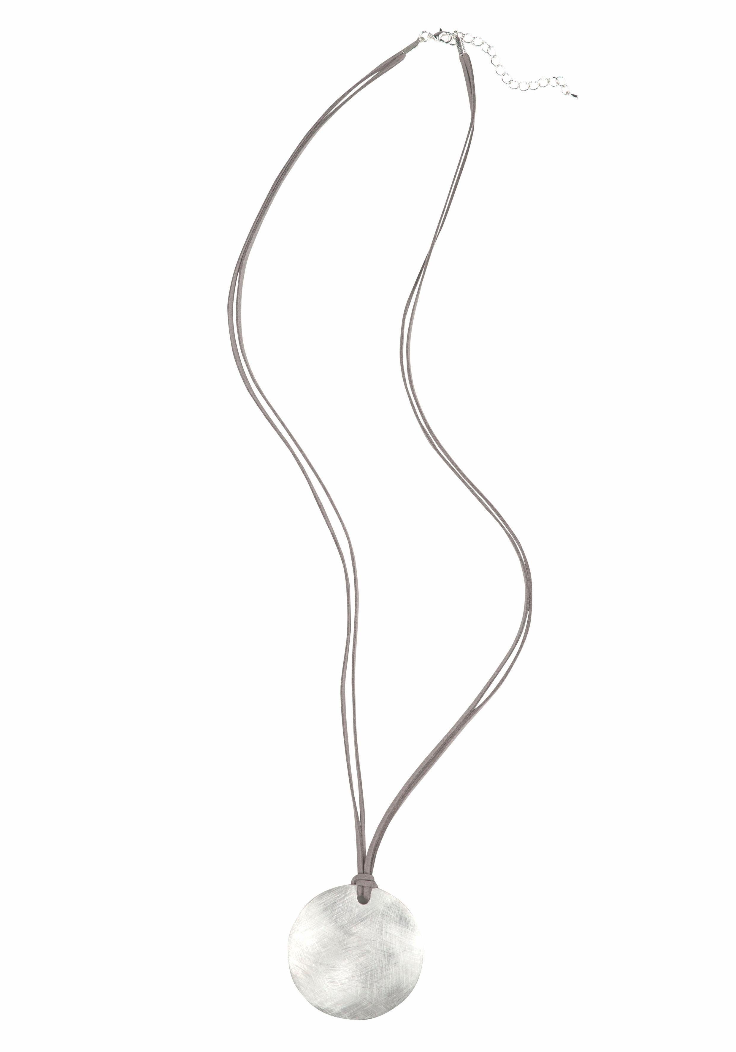 Firetti Lange ketting Met ronde gematteerde hanger