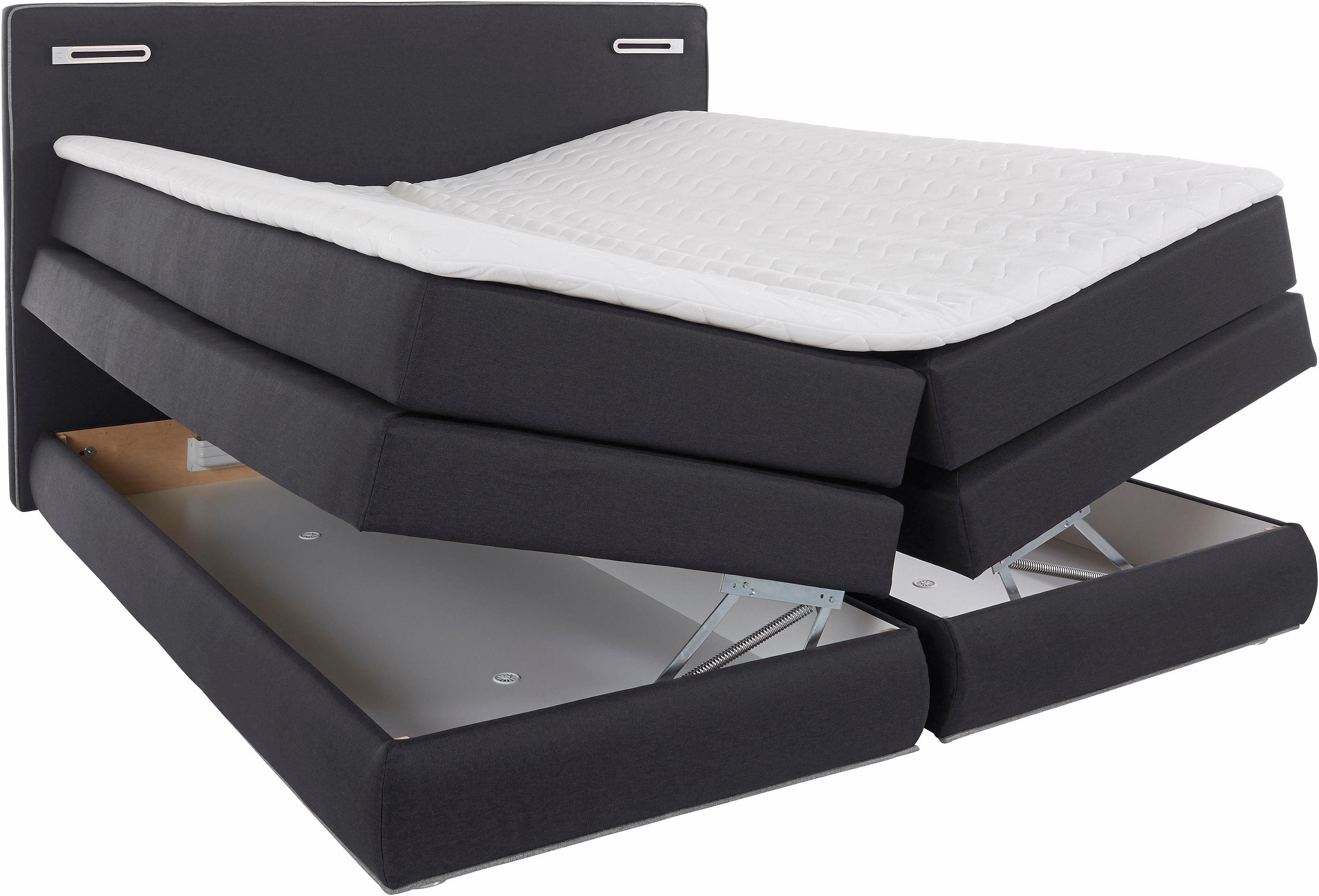 COLLECTION AB Boxspring Ninoni incl. bedlade, topper en optioneel met led-verlichting