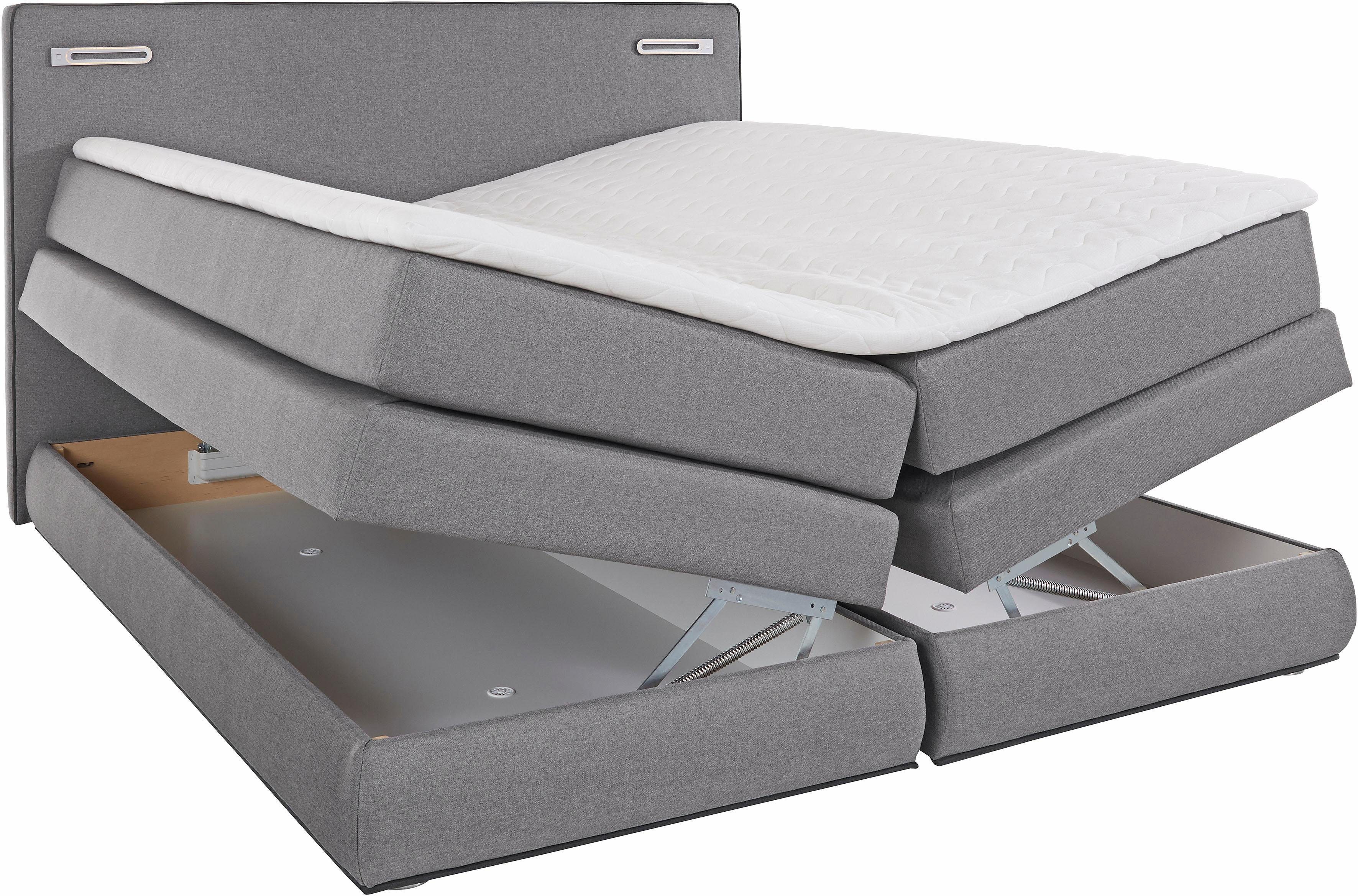 COLLECTION AB Boxspring Ninoni incl. bedlade, topper en optioneel met led-verlichting
