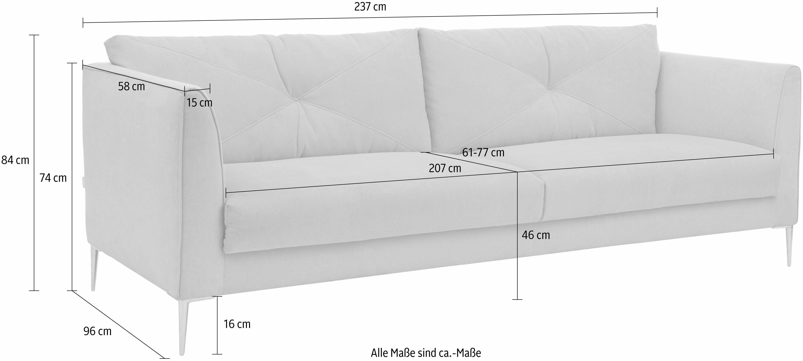 Guido Maria Kretschmer Home&Living 2,5-zitsbank Lille Breedte 237 cm