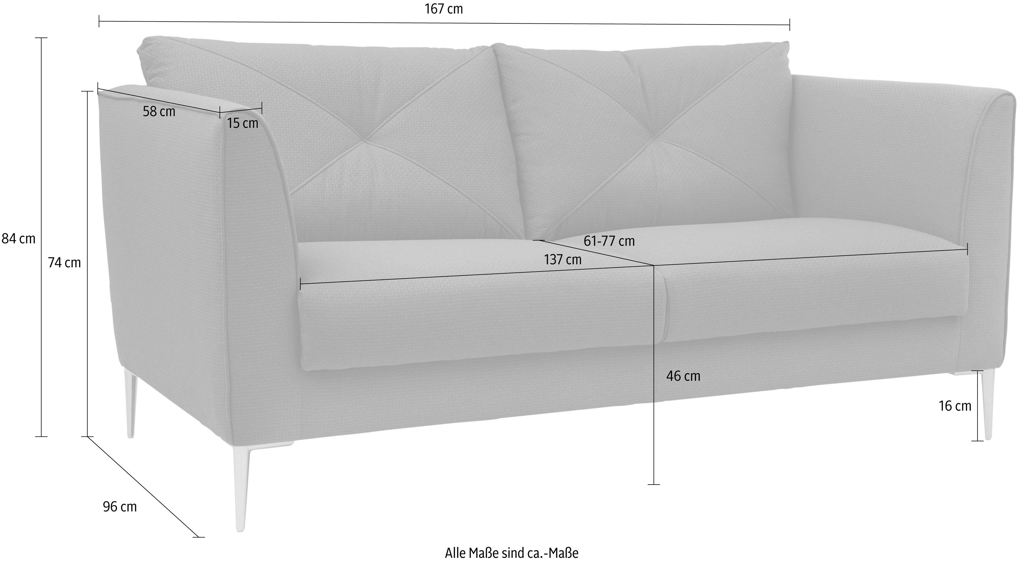 Guido Maria Kretschmer Home&Living 2-zitsbank Lille Breedte 167 cm