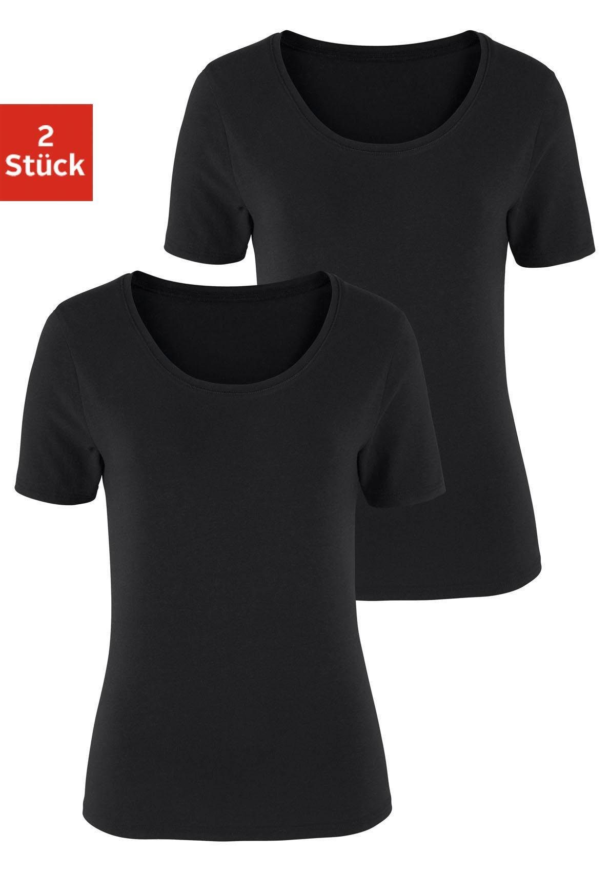 Vivance T-shirt Elastische katoenkwaliteit (Set van 2)