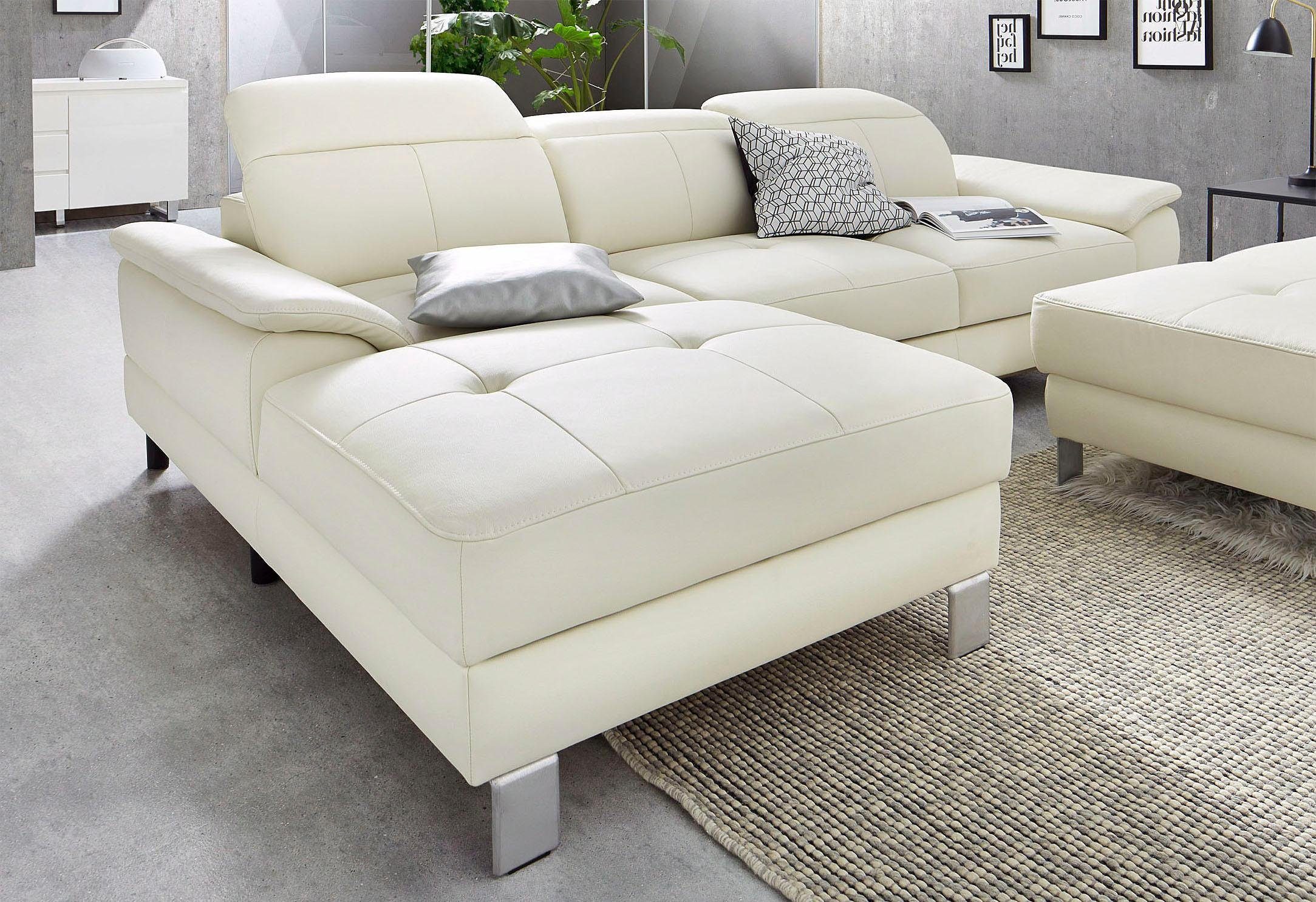 exxpo - sofa fashion Hoekbank inclusief hoofd- resp. verstelbare rugleuning, naar keuze met slaapfunctie en bedkist